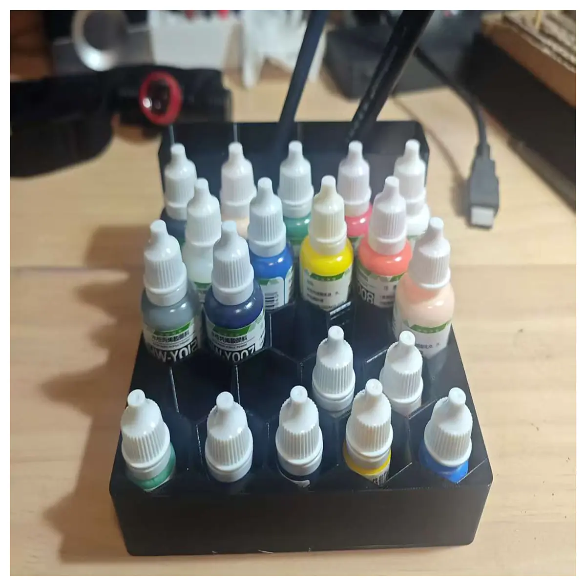 Paint Mixing Bucket Art Supplies Organizer Palette Container Brush Holder Storage Box Painting Accessories