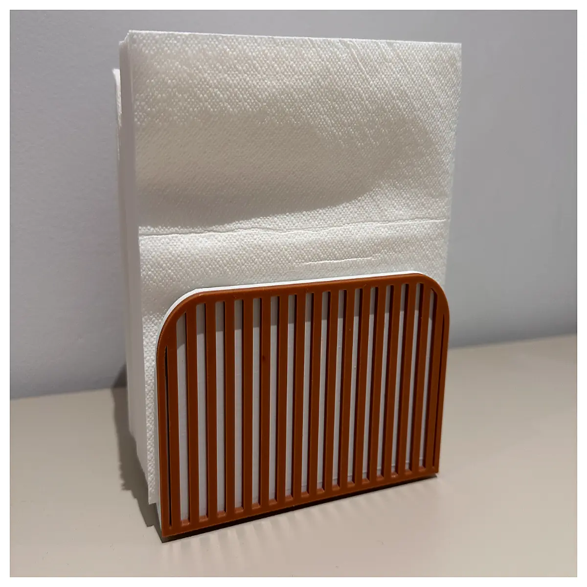Napkin Holder Shelf Bathroom Kitchen Countertop Tissue Dispenser Organizer Modern Design Storage Rack