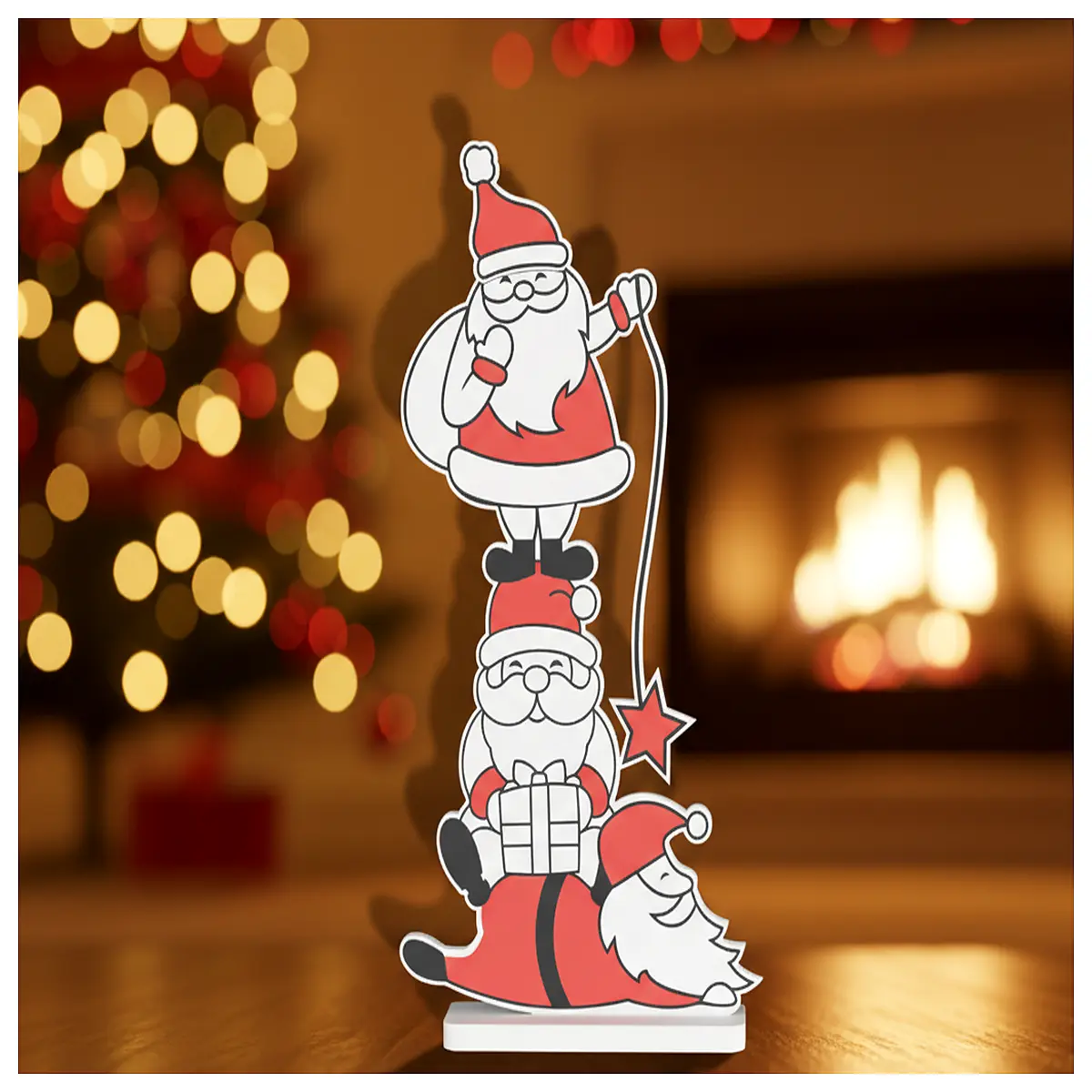 Santa Claus Decorations Festive Decor Christmas Party Kids Toys Christmas Gift Set Holiday Accessories