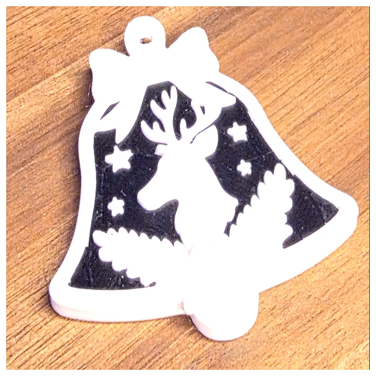 cute reindeer bell ornament with bow for christmas tree decoration holiday party favor gift wrapping accent