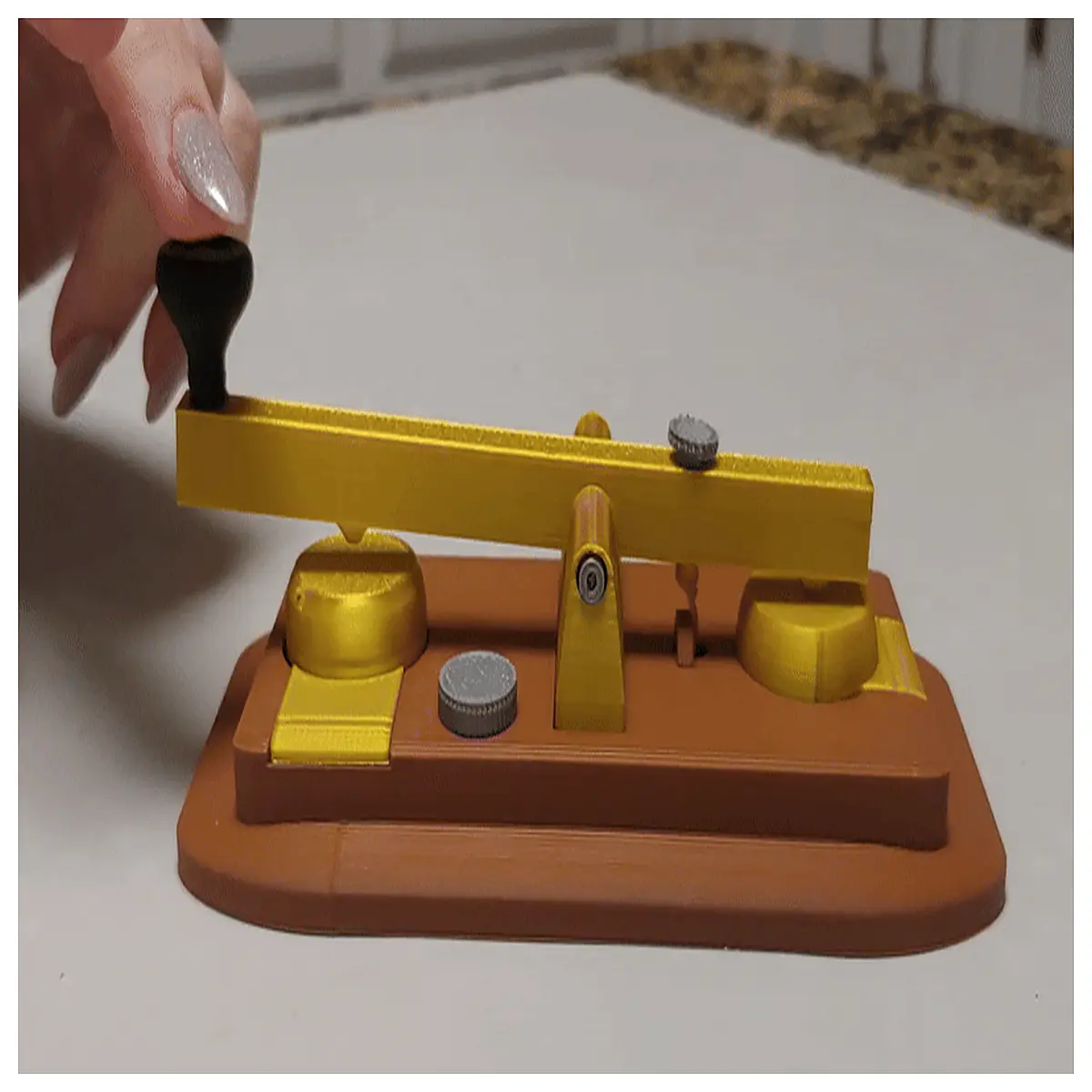 Morse Code Telegraph Clicker Stress Relief Puzzle Toy Learn Morse Code Anxiety Reduction Desktop Game