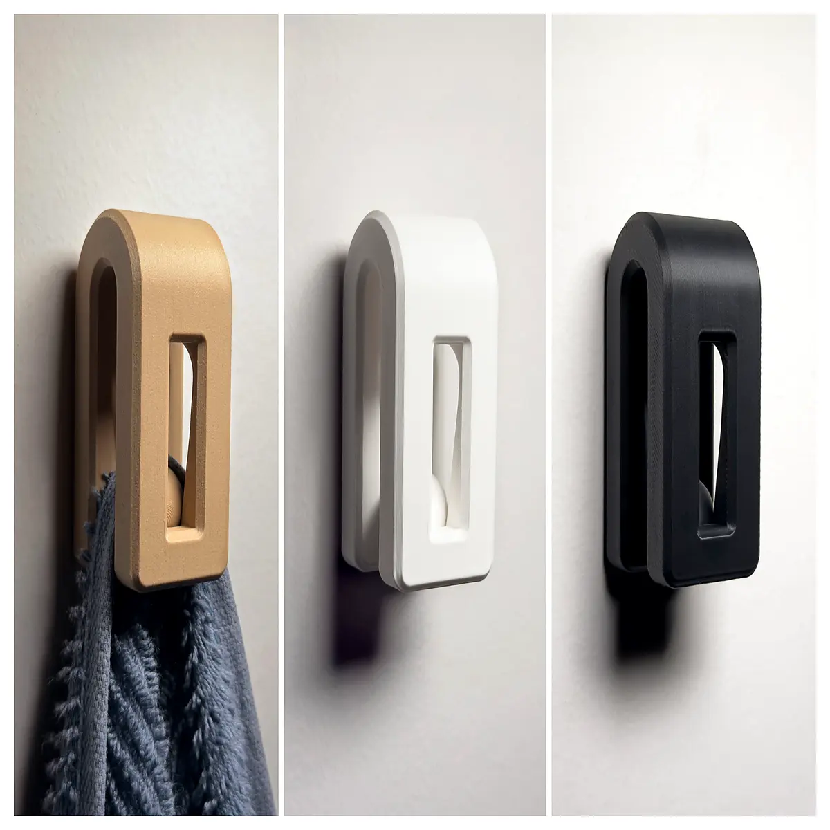 Automatic Hook Towel Rack Clothes Hanger Bathroom Shelf Wall Hook Hanging Decoration