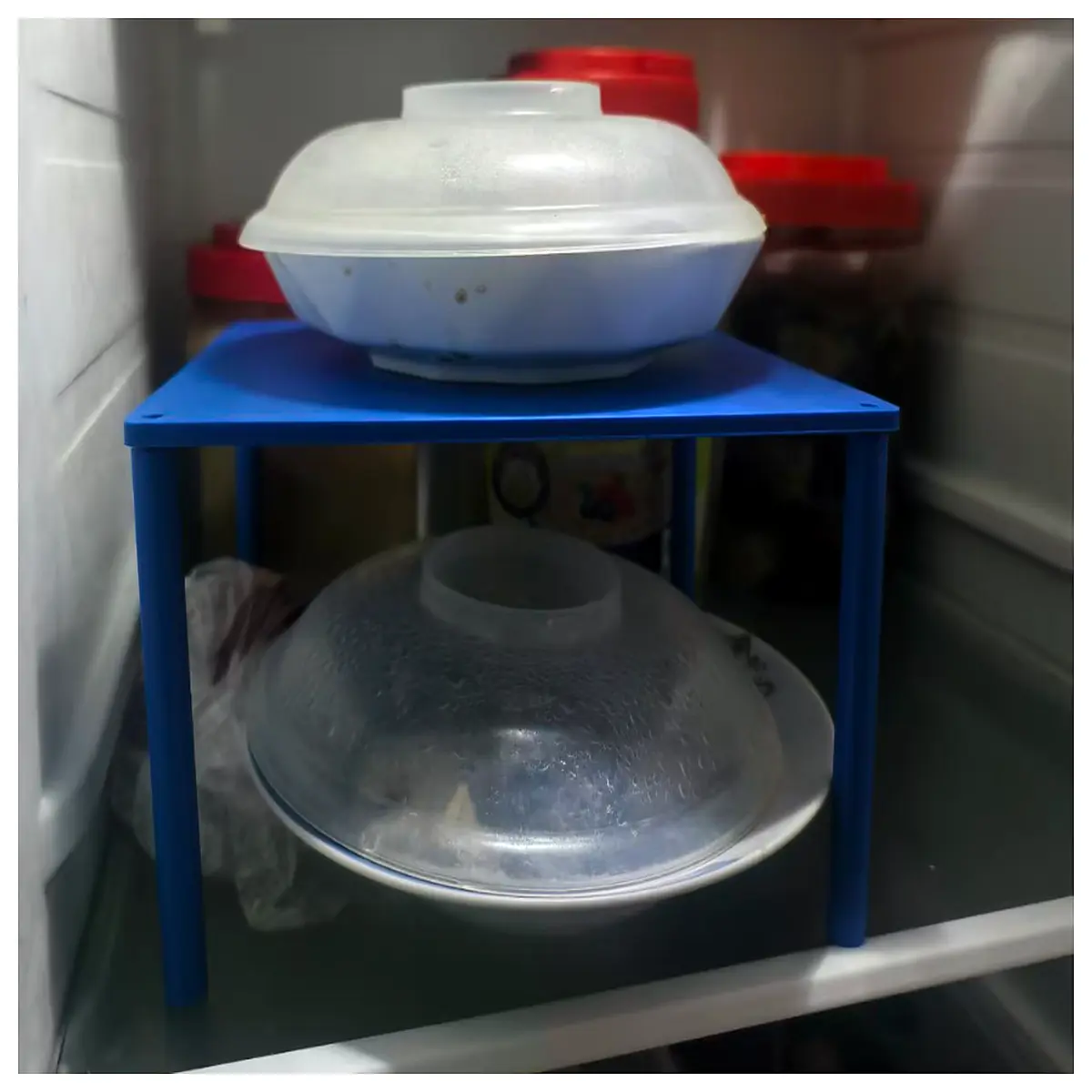 refrigerator shelf divider organizer insert for plates and bowls