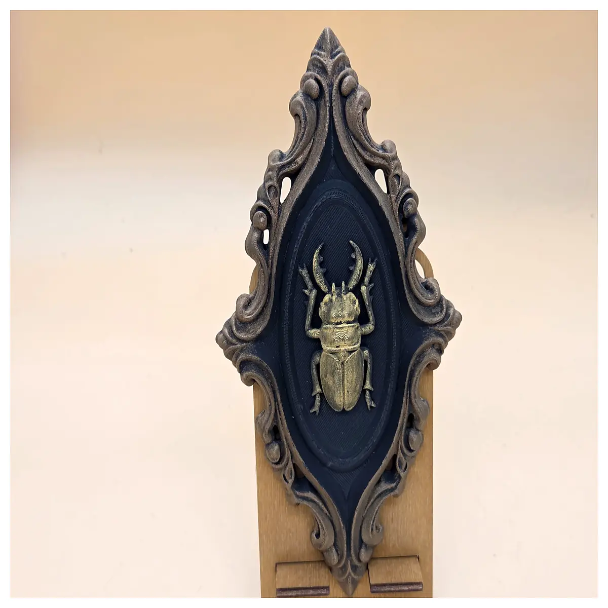 baroque beetle wall decor vintage metal insect art home accent piece for living room and bedroom