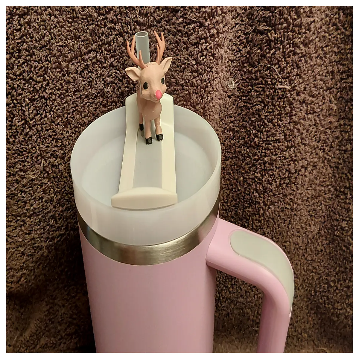 Rudolph the Red Nosed Reindeer Sippy Cup Hat Kids Toy Christmas Gift Fun Character Roleplay Antler Headwear