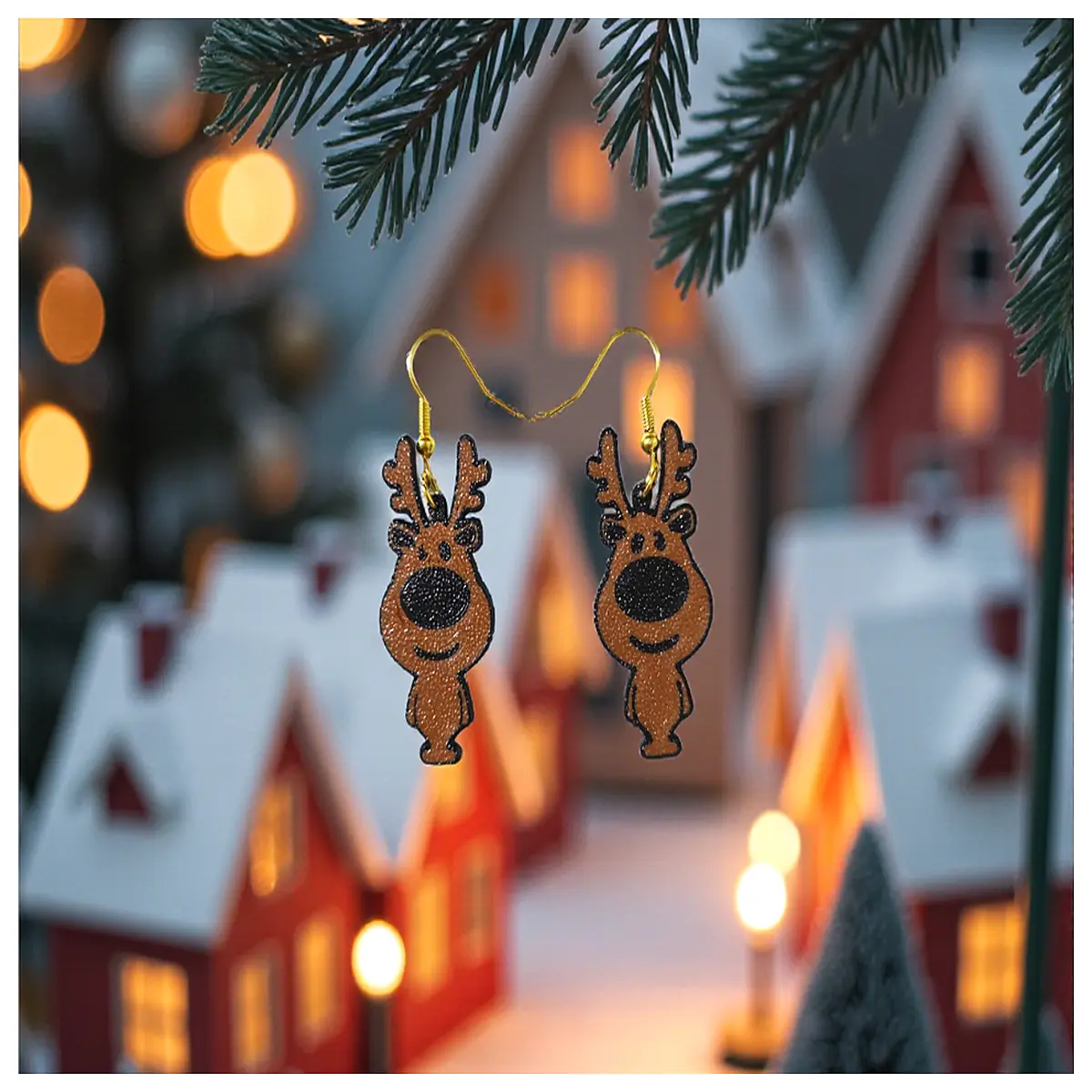 Funny Reindeer Earrings Women s Antler Earrings Cute Reindeer Decoration Christmas Gift Reindeer Earrings Jewelry