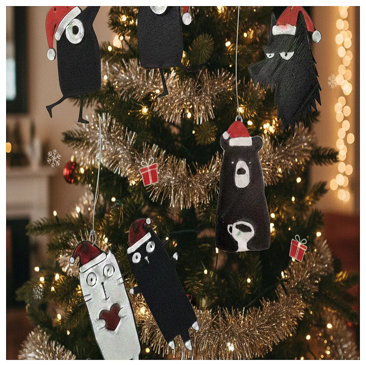 Polar Bear Earring 260mm Christmas Tree Ornament Festive Earrings Party Accessories