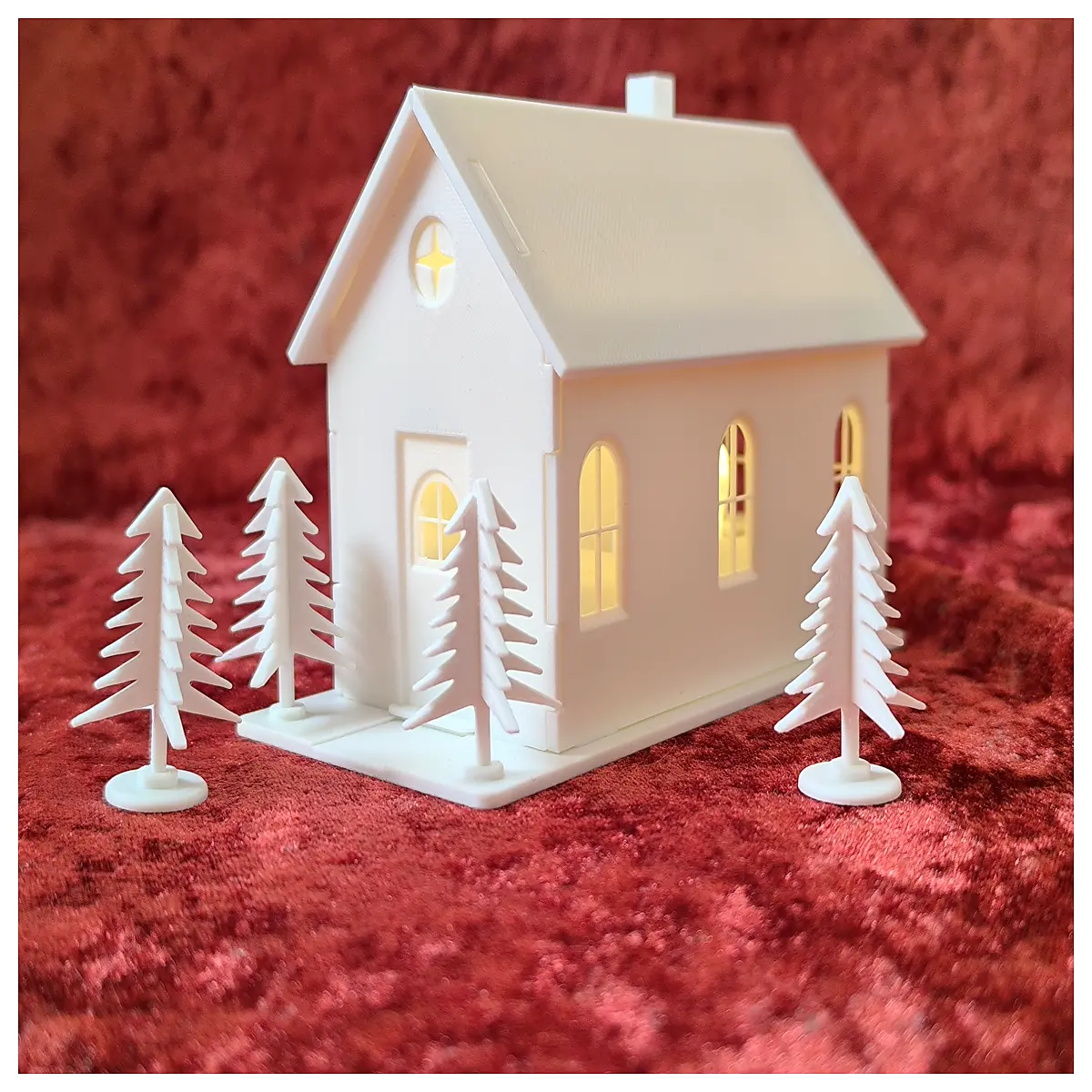 miniature christmas house candle holder 100mm tealight size decor for winter holiday table centerpiece