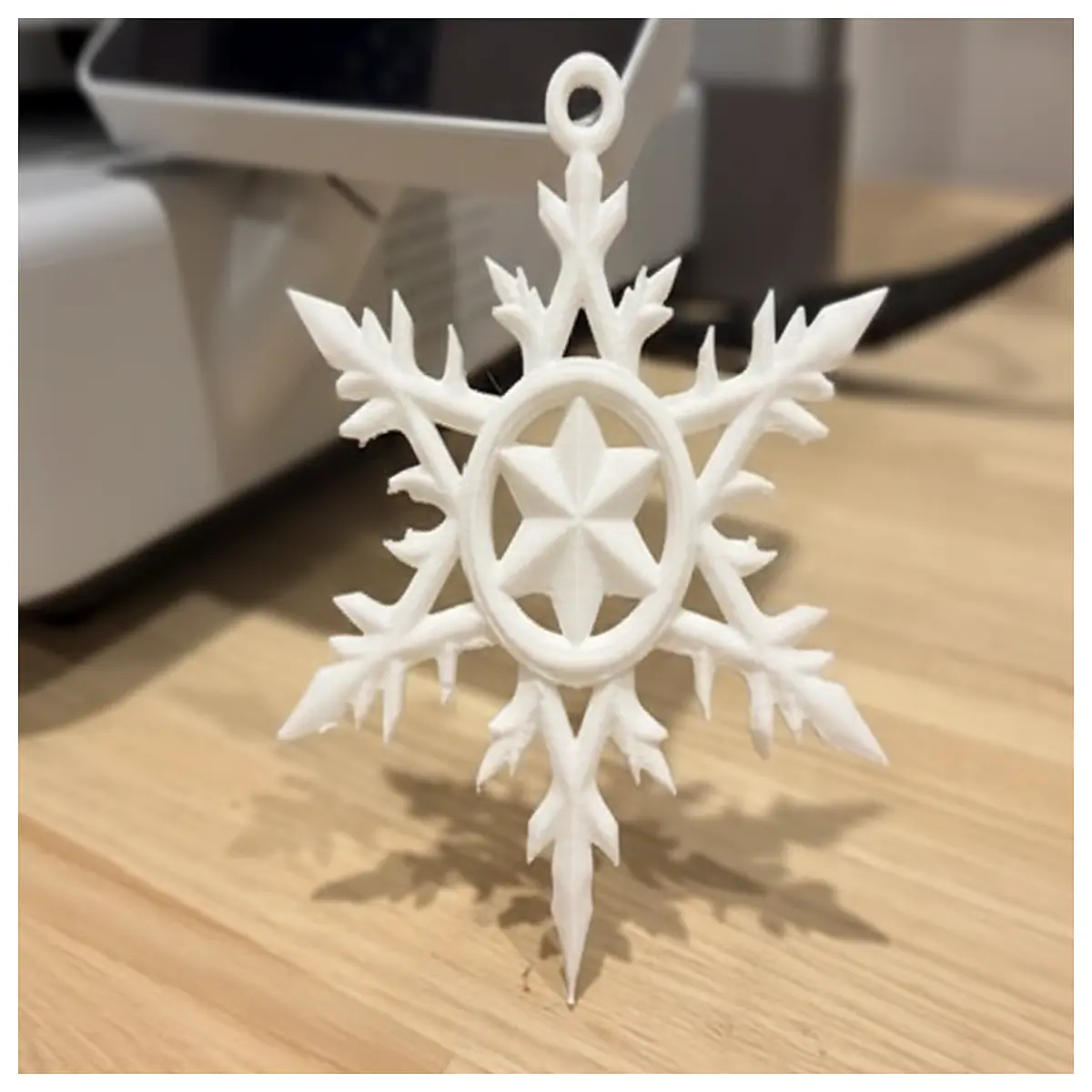 northern lights snowflake ornament hanging decoration for christmas tree holiday party decor