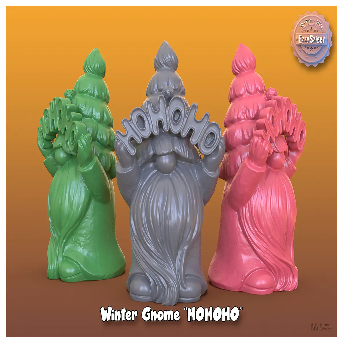 cute winter gnome hohoho santa claus decoration festive holiday decor