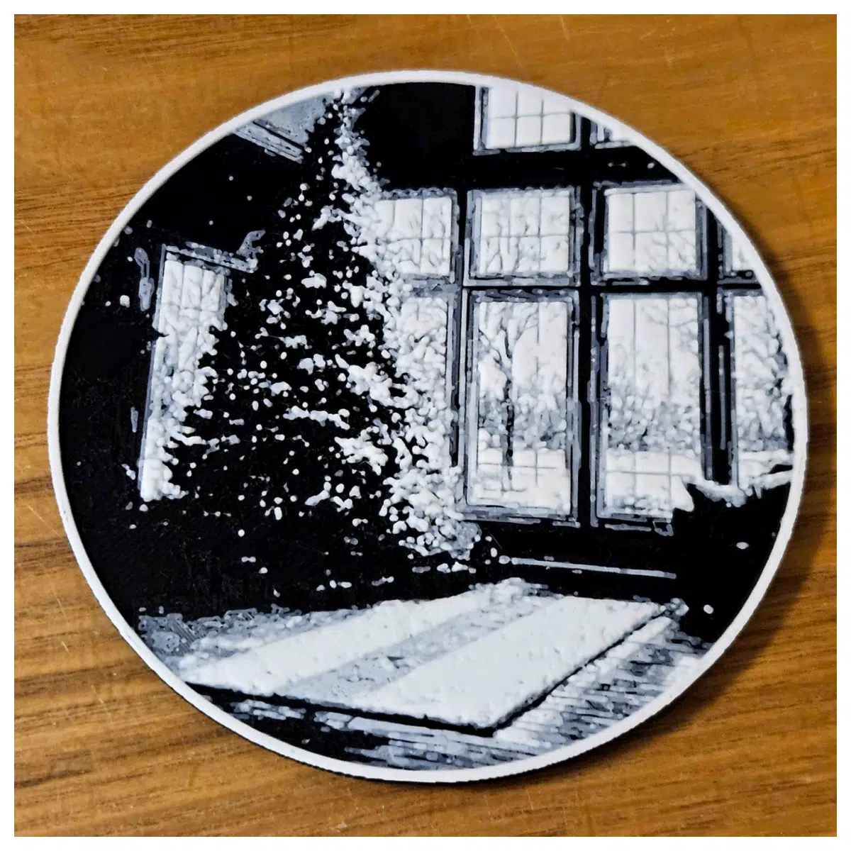 Christmas Coasters Comfortable Non Slip Table Mats Drink Hot Beverage Protection Festive Decoration Accessories
