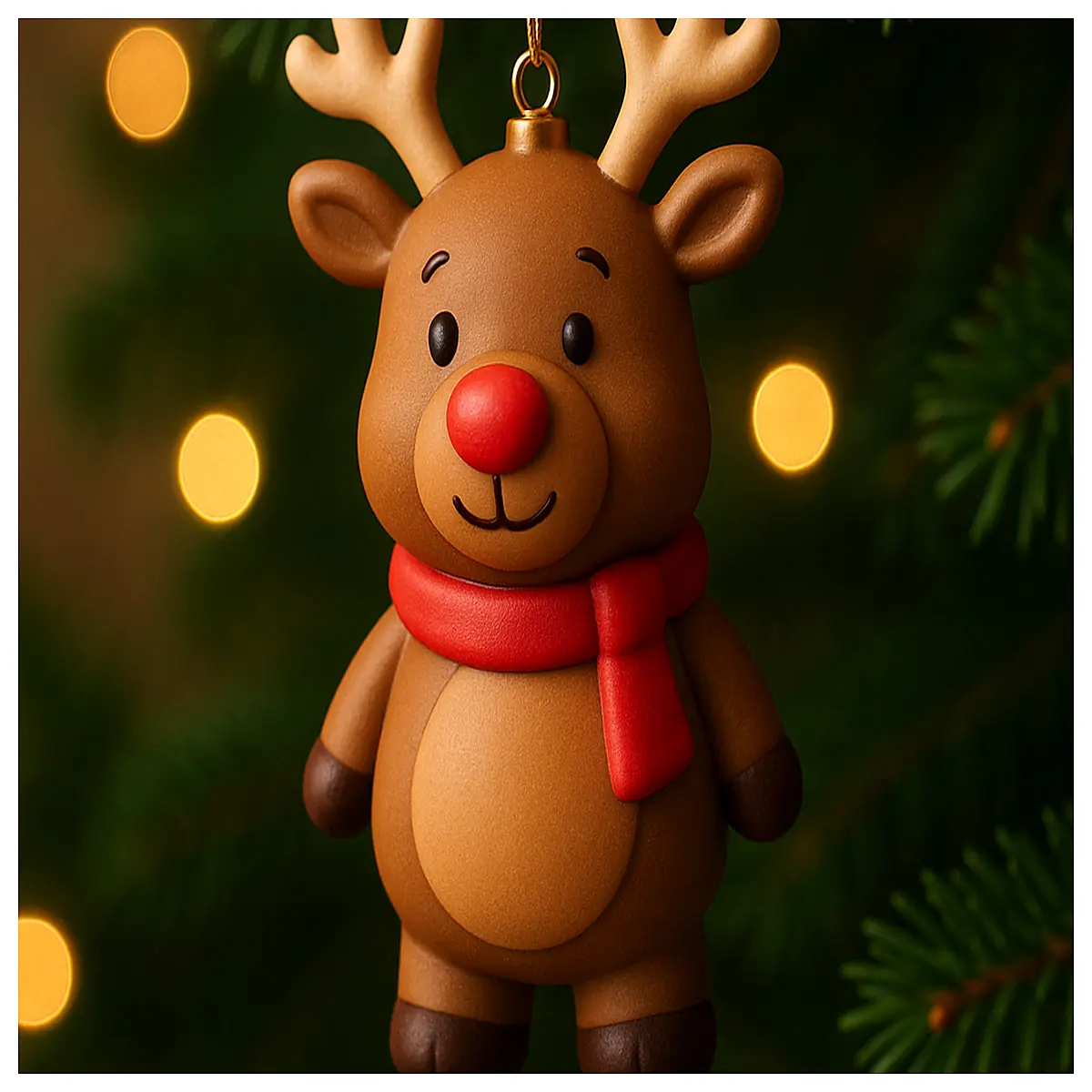 Standing Deer Christmas Figurine Festive Decoration Christmas Tree Accessory Home Christmas Decor Christmas Gift Holiday Ornament