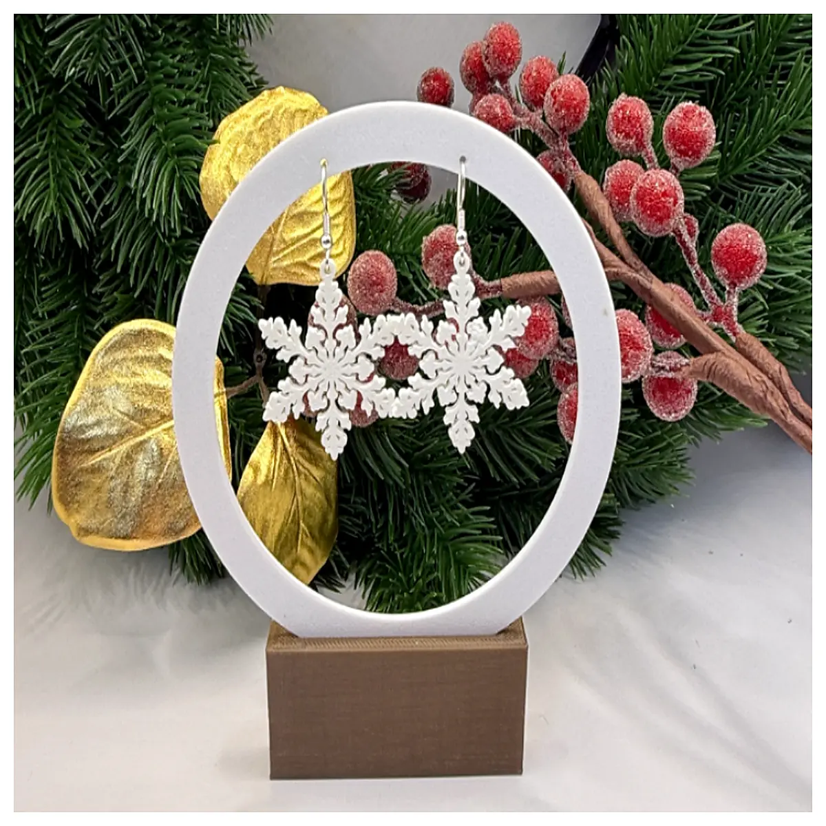 Snowflake Earrings Women s Style Simple Korean Elegant Earring Jewelry Gift Accessory Decoration