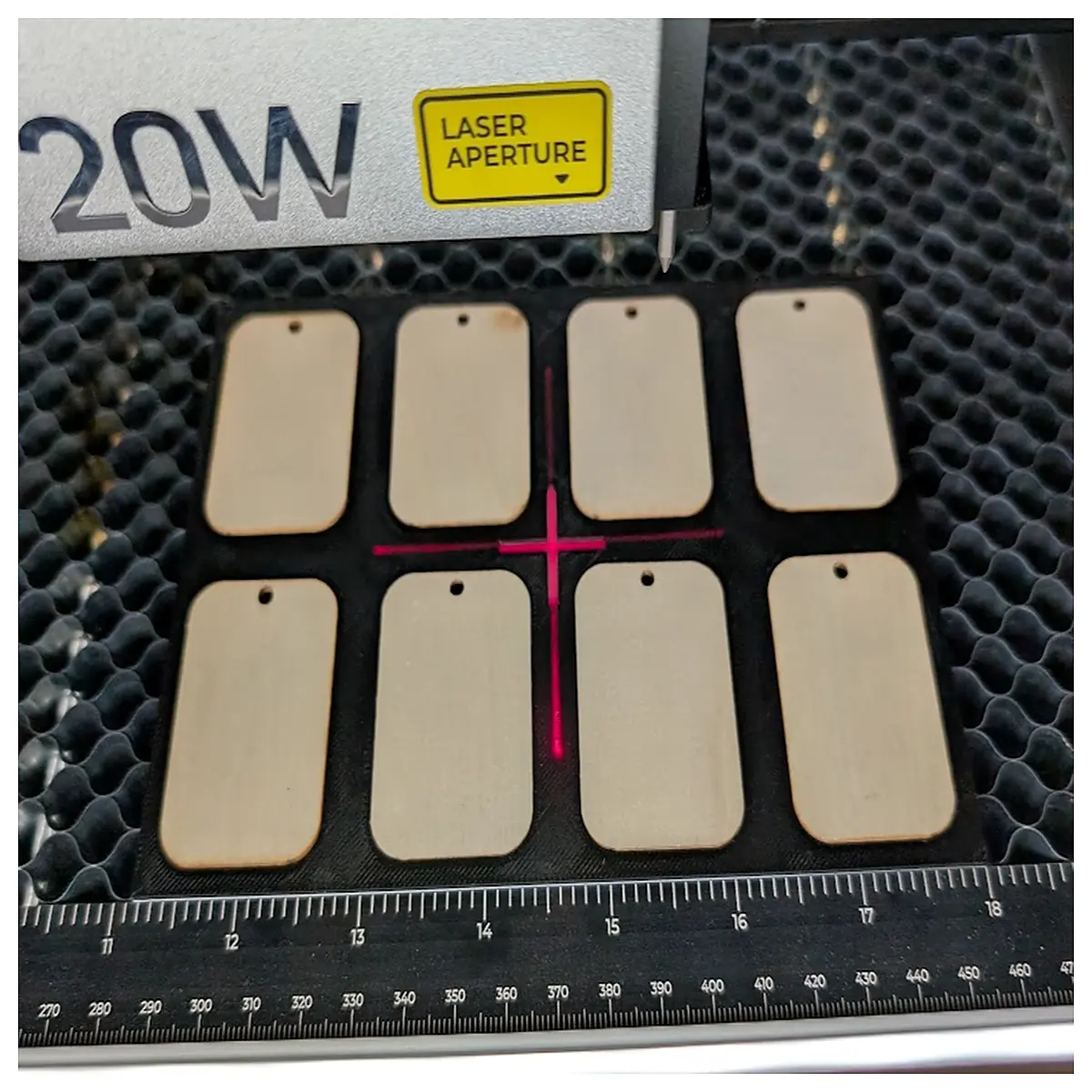 laser engraving template for rectangular board wood craft project diy cutting guide