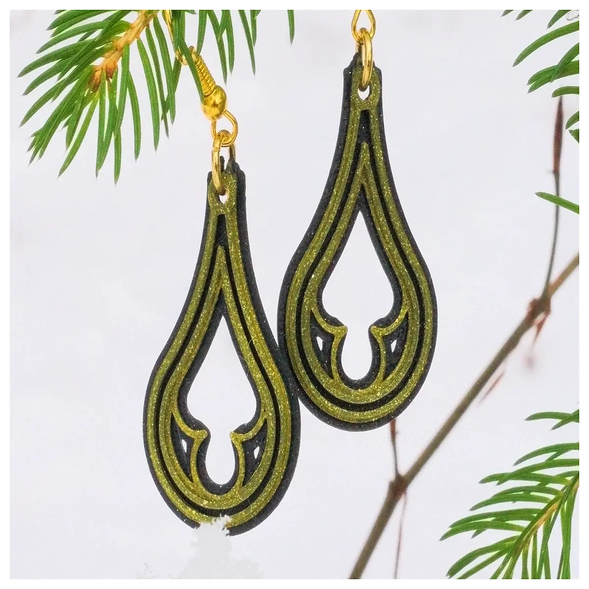 Gothic Drip Earrings Black Chain Drops Elegant Jewelry Fashion Accessory Teen Gift