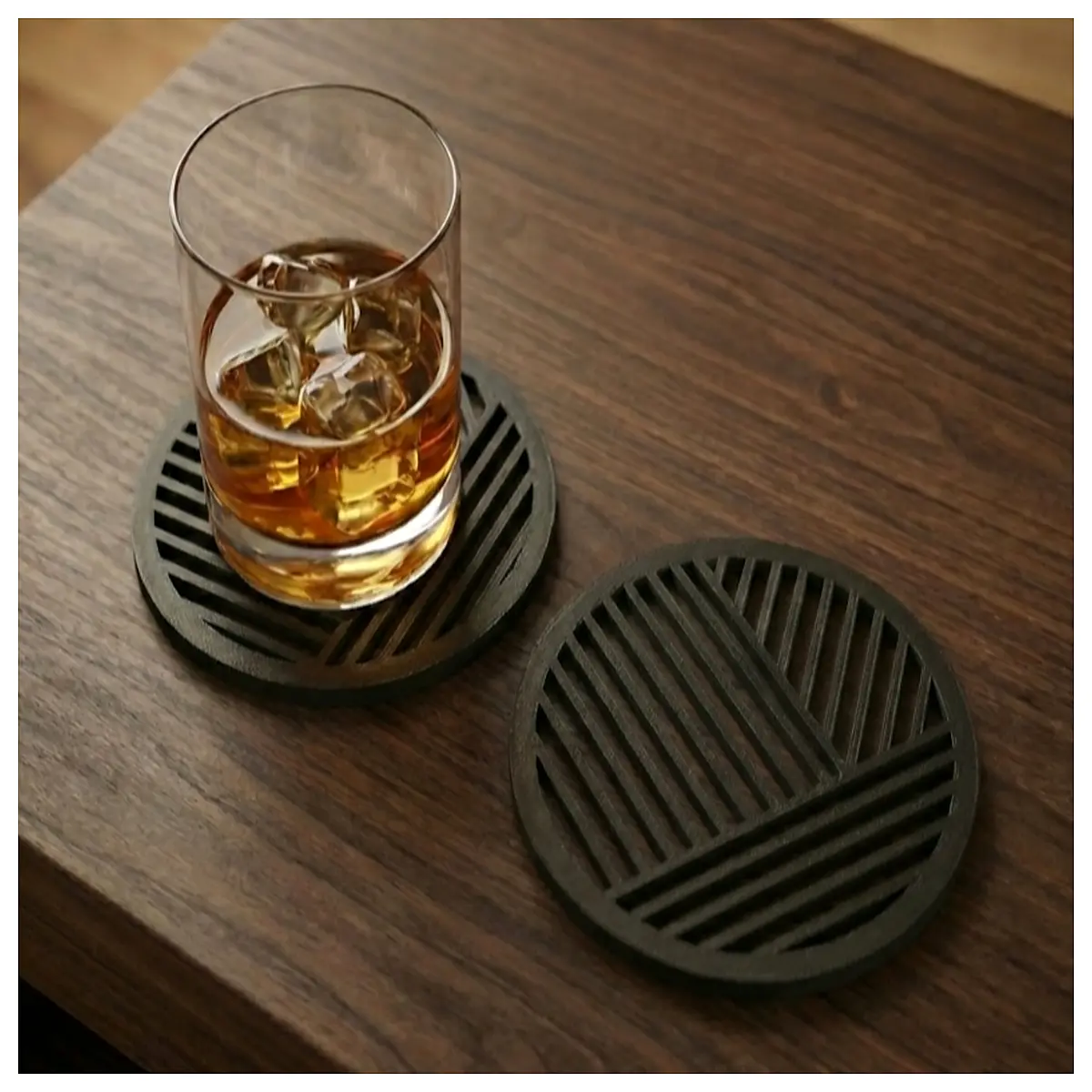 modern round coaster set geometric pattern drink mat anti slip table protector for coffee mug wine glass home decor
