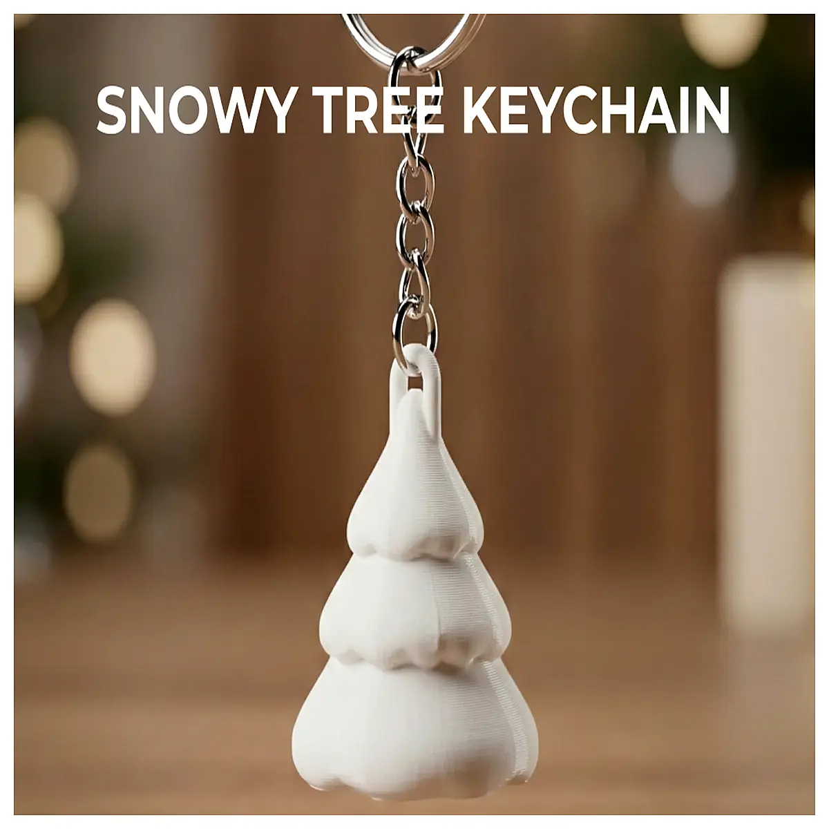 Snow Winter Tree Keychain Cute Christmas Gift New Year Blessing Festive Decoration Tree Ornament Small Gift New Year Keyring