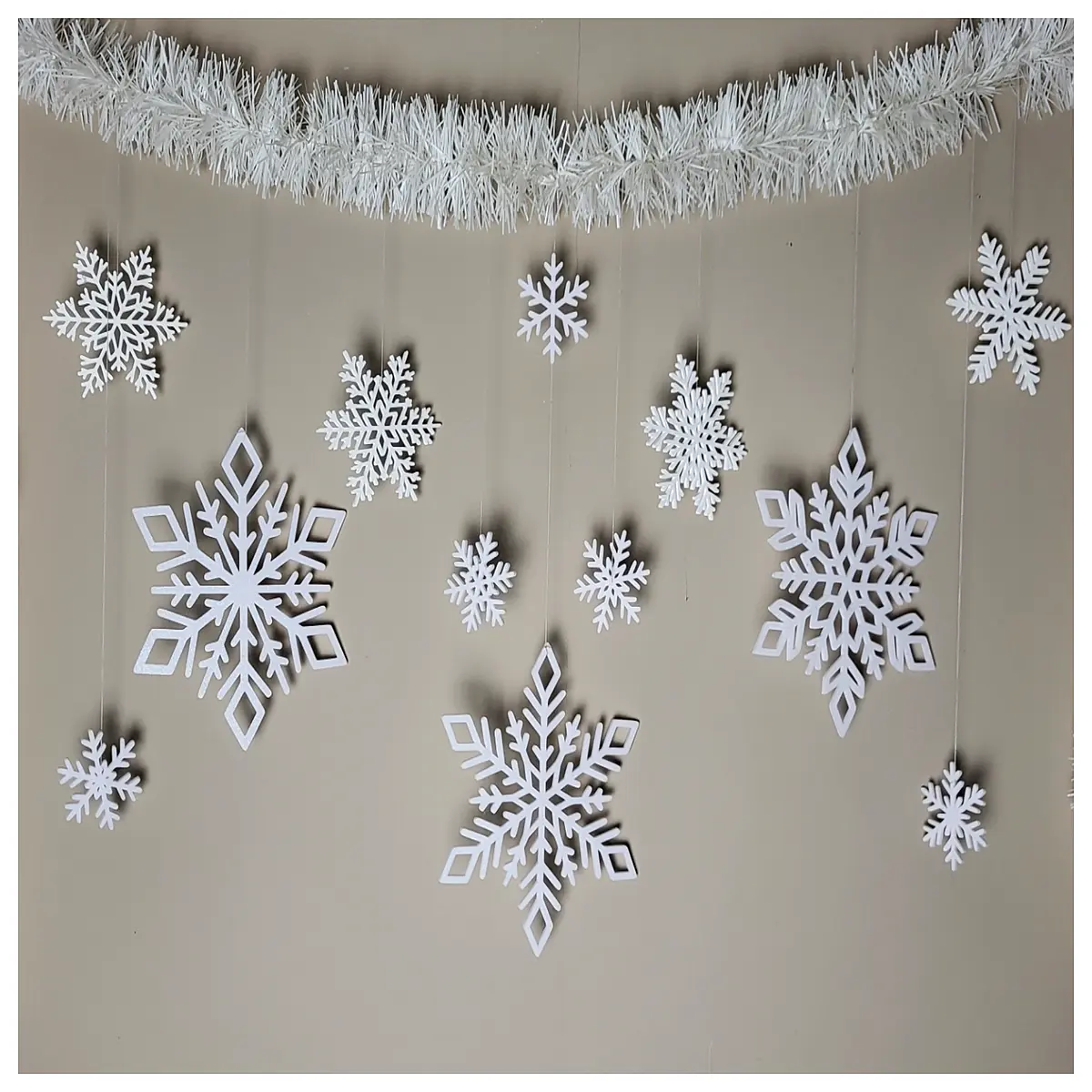 snowflake pattern 13 pieces set decorative accents winter holiday crafts