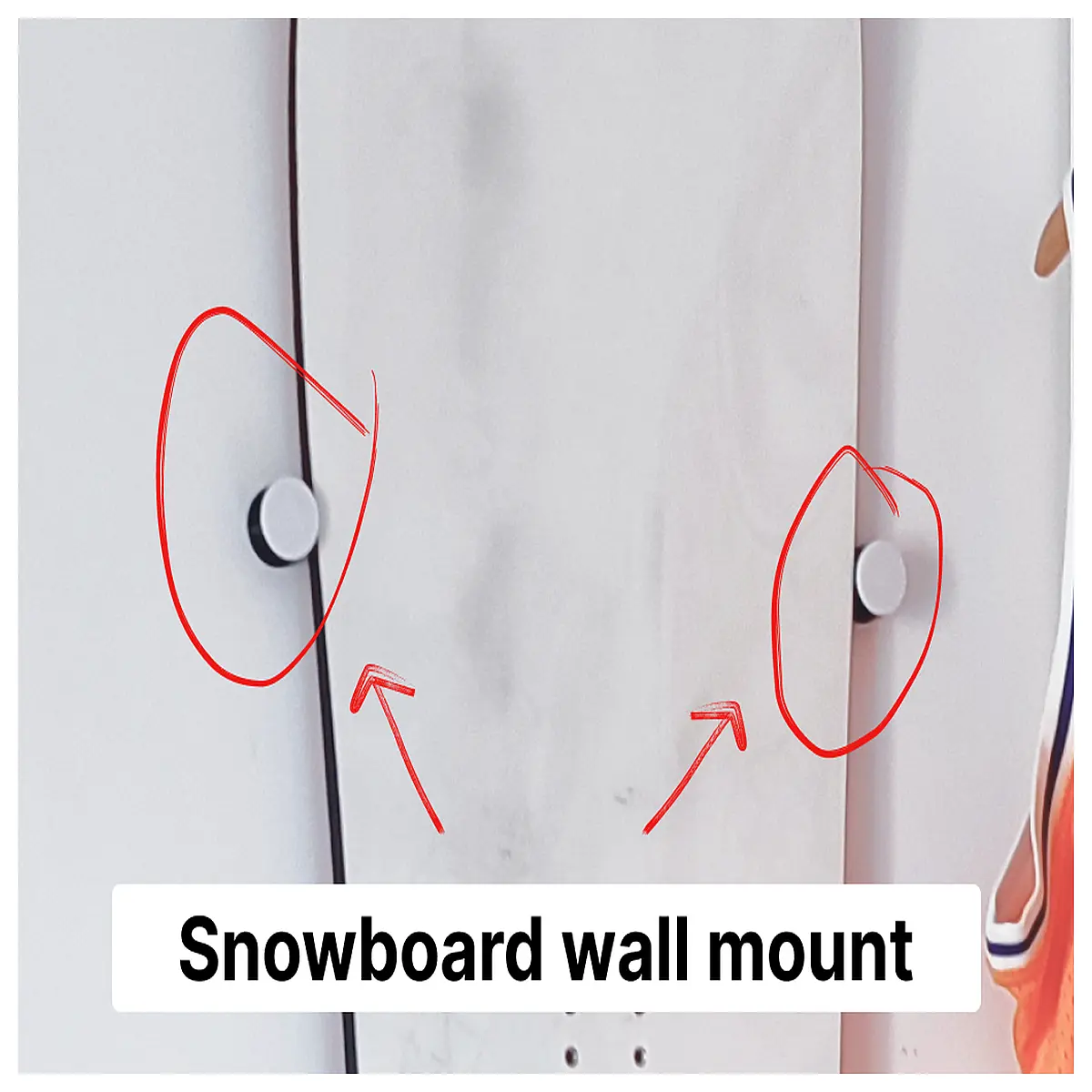 Snowboard Wall Mount Wall Hanger for Snowboard Storage Your Board Indoor Outdoor Support