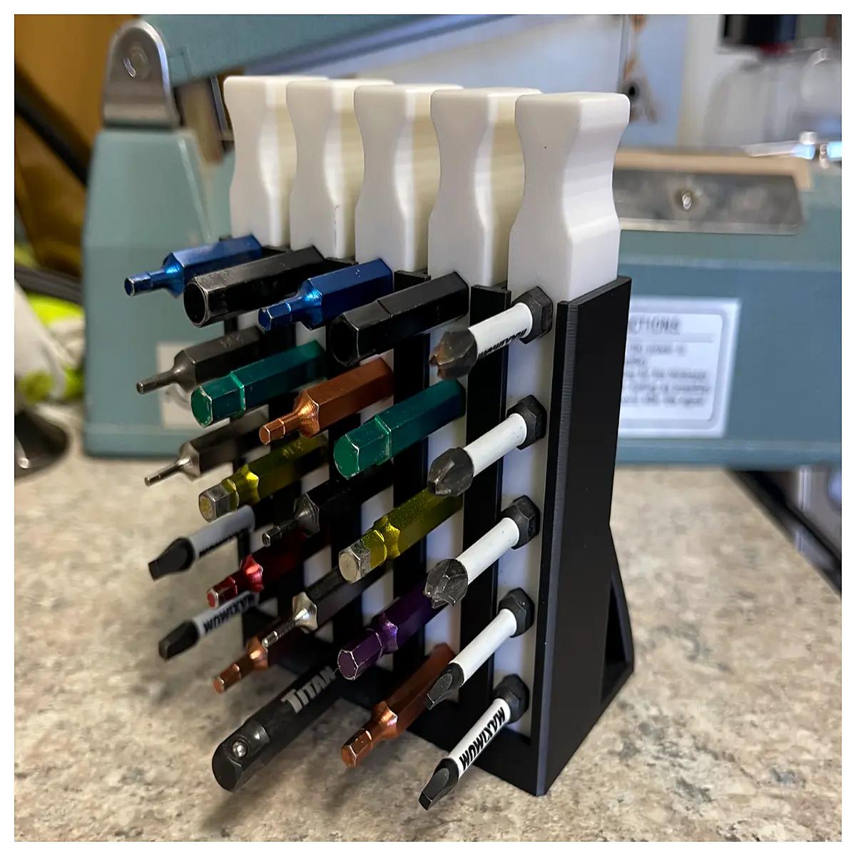 magnetic drill bit organizer rack for toolbox storage magnetic strip holder bits case