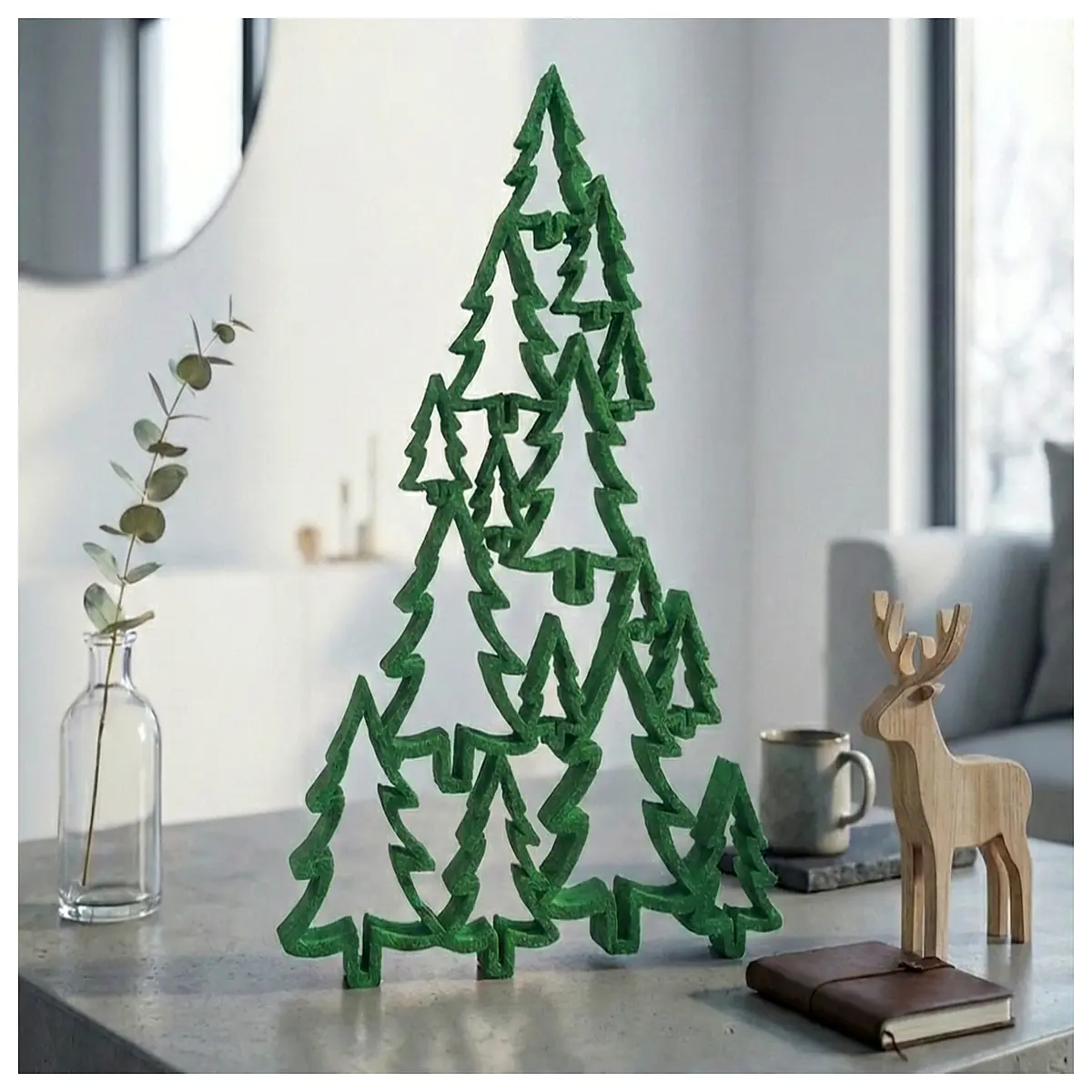 mosaic tree christmas decoration holiday mosaic art home decor festive season