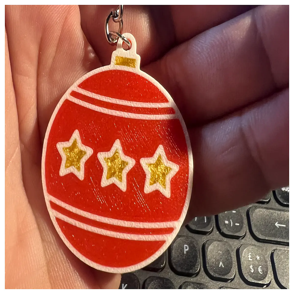 Christmas Ornament Keychain Festive Gift Christmas Ball Decoration New Year Present Christmas Accessory