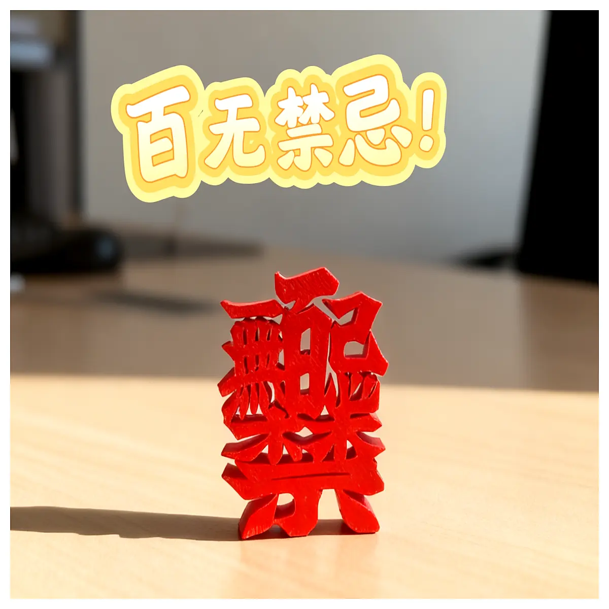 Creative 3D Letter Figurine Lucky Phrase Backpack Charms Amulet Colleagues Friends Print No Support