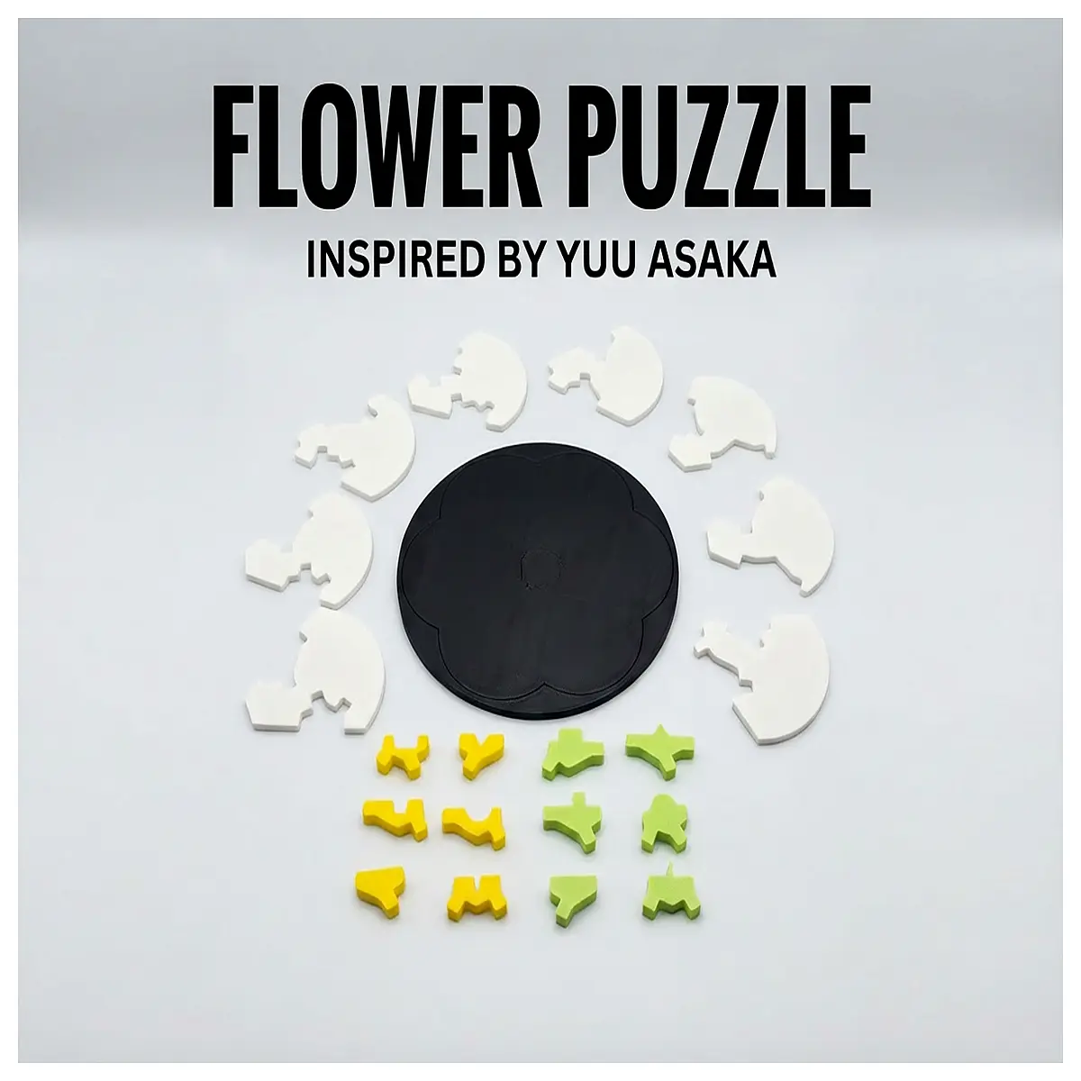 Cracked Flower Puzzle 3D Jigsaw Puzzle Brain Teaser Puzzle Fragment Assembly Fun DIY Craft Puzzle Game for Adults Kids