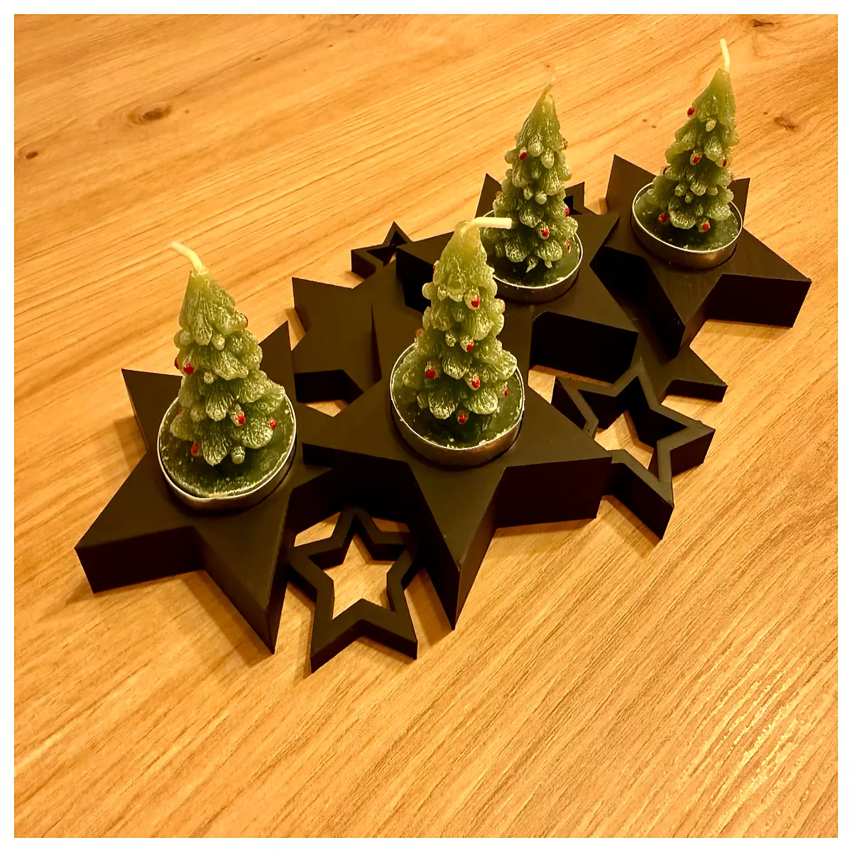 Star Candle Holder Decorative Home Lighting Multi Star Tea Stand Creative Ornament Festive Gift Candle Accessories