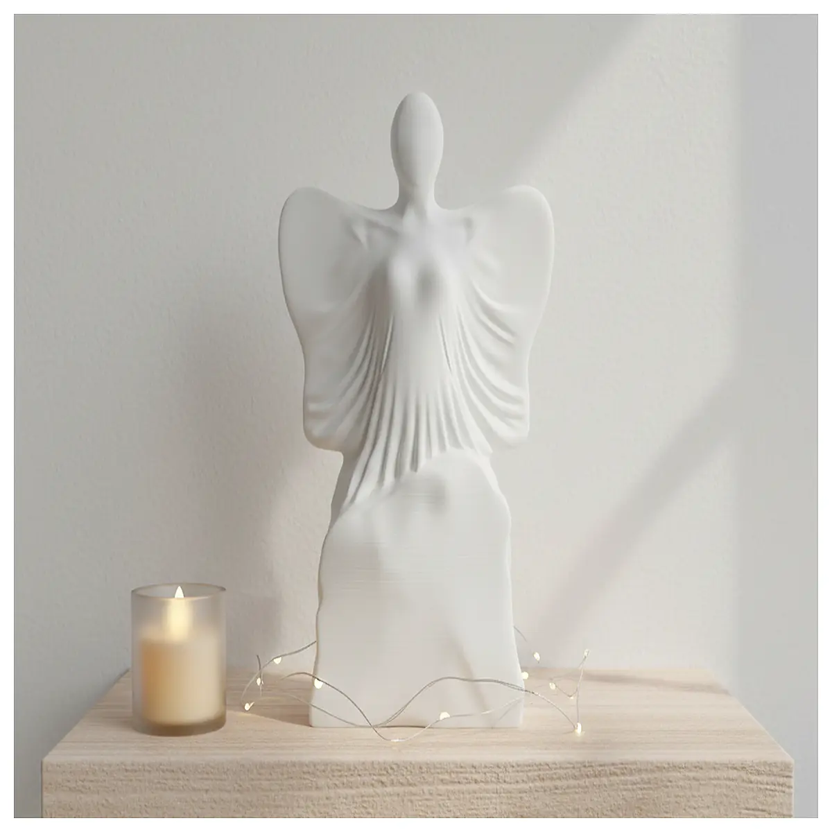 Elegant Angel Statue Decor Home Gift Bedroom Living Room Ornament Religious Art Sculpture Placement Decor