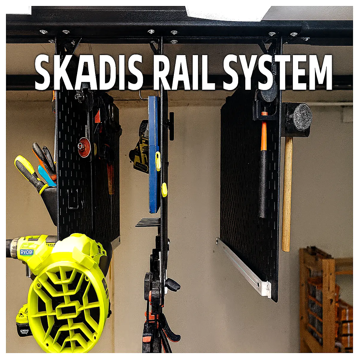 ceiling rail for skadis hanging storage system organizer hooks