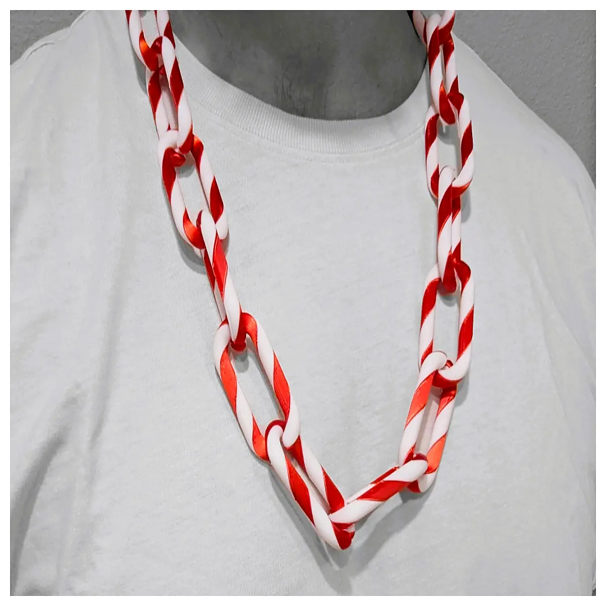 candy cane necklace gold silver pendant holiday women men christmas party favor