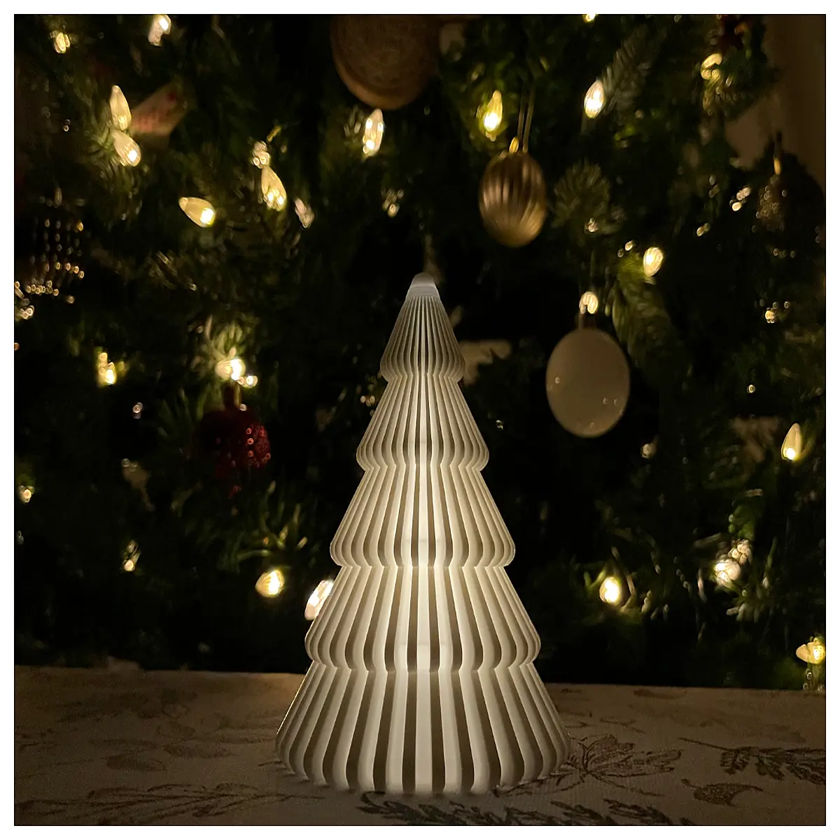 christmas tree tea holder candle centerpiece holiday decor