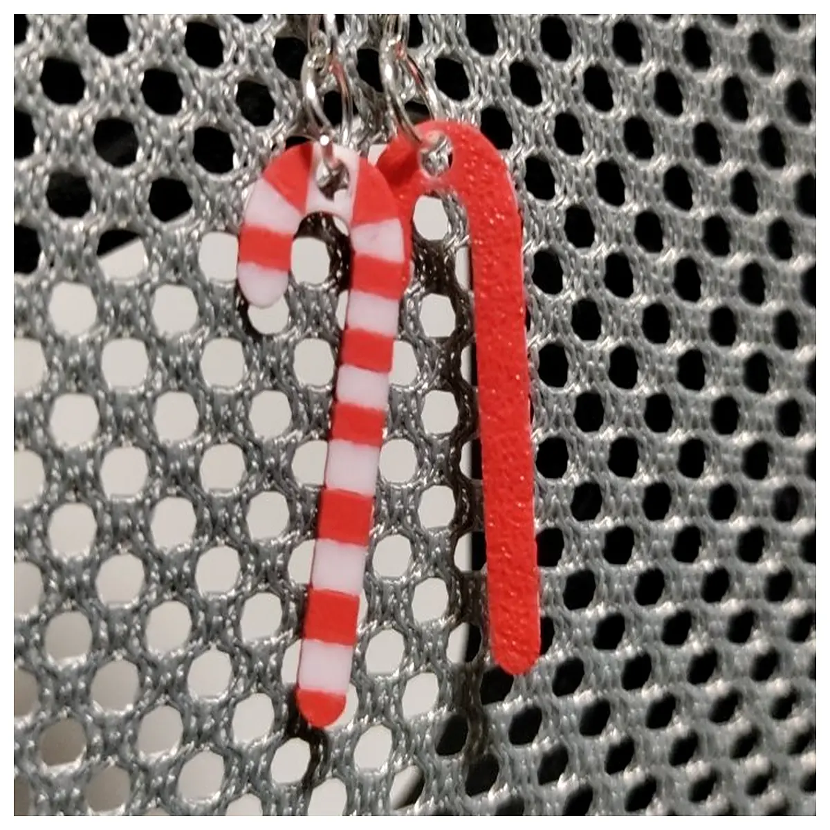 Candy Cane Earrings Festive Holiday Decor Christmas Gift Ornament Red White Christmas Accessories