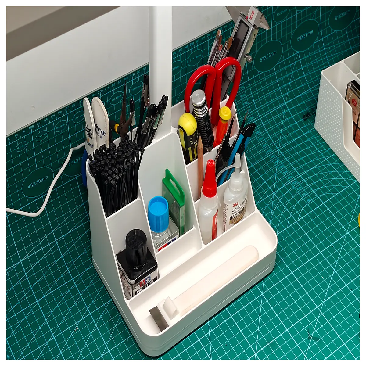 mijia desk 2 storage organizer tray for stationery phone charging base night