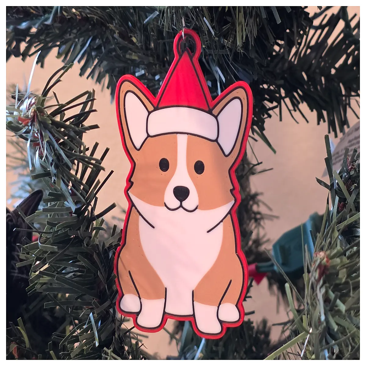Christmas Corgi Keychain Ornament Dog Gift Pet Memorial Charm Christmas Decoration Corgi Birthday Gift