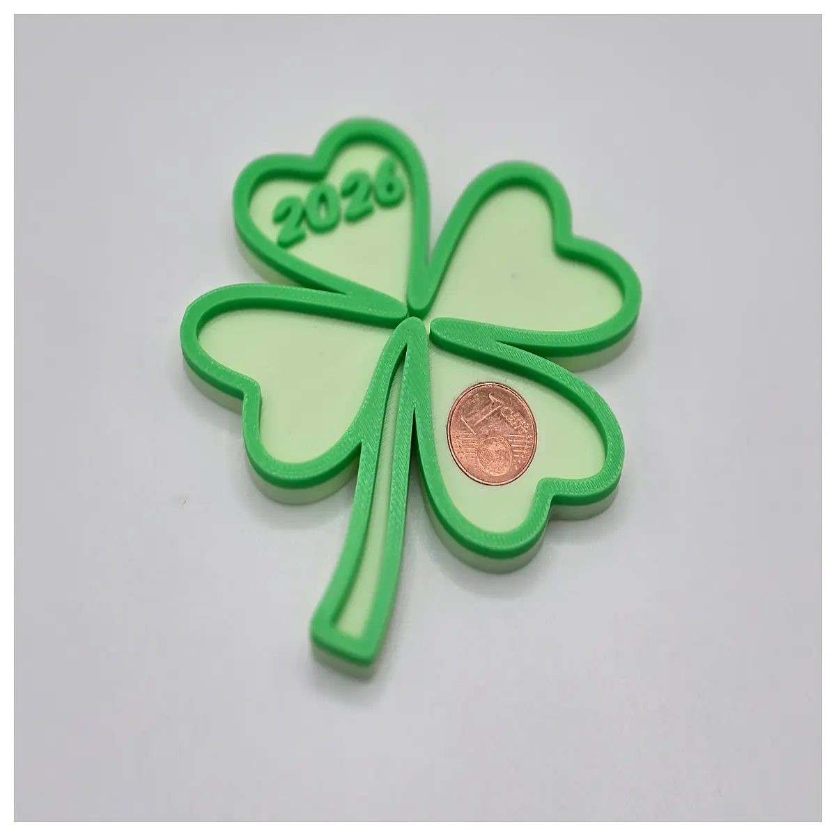 2026 four leaf charm with coin slot lucky money holder pendant