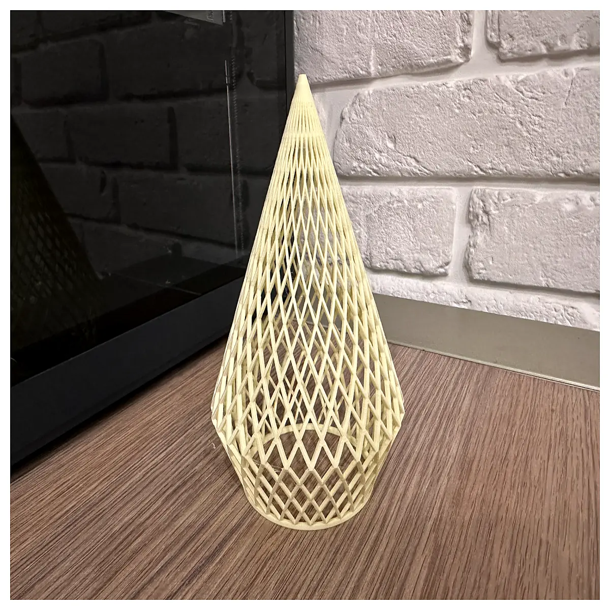 wireframe cone tree for christmas decor without mesh geometric holiday centerpiece