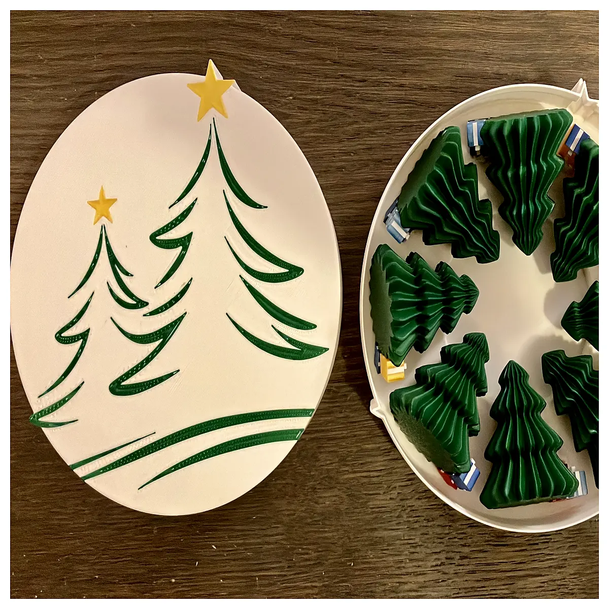 Christmas Tree Ornament Cards Print Template Lightweight Festive Decorations Christmas Cards Design