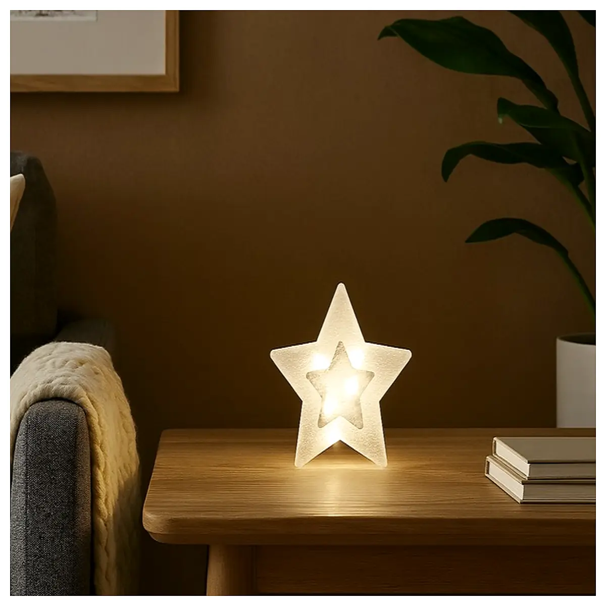 Christmas Mini Glowing Star V1 Star Decoration Festive Gift Christmas Tree Accessories Ornament Party Supplies