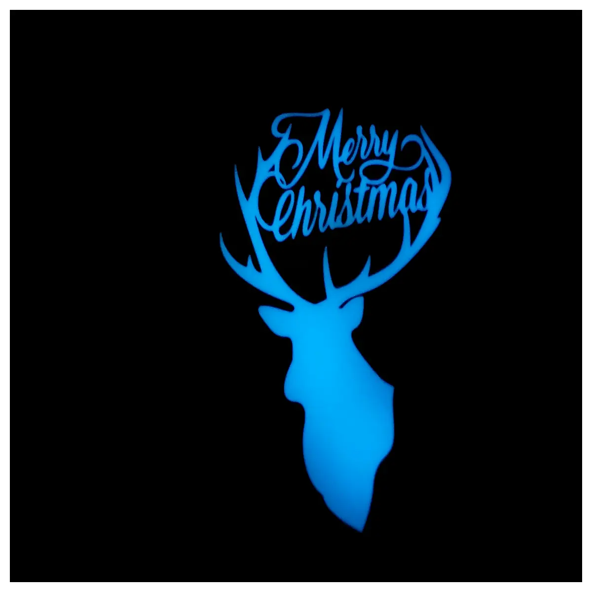 happy christmas sign board with 3 decorative ornaments for home holiday party decor