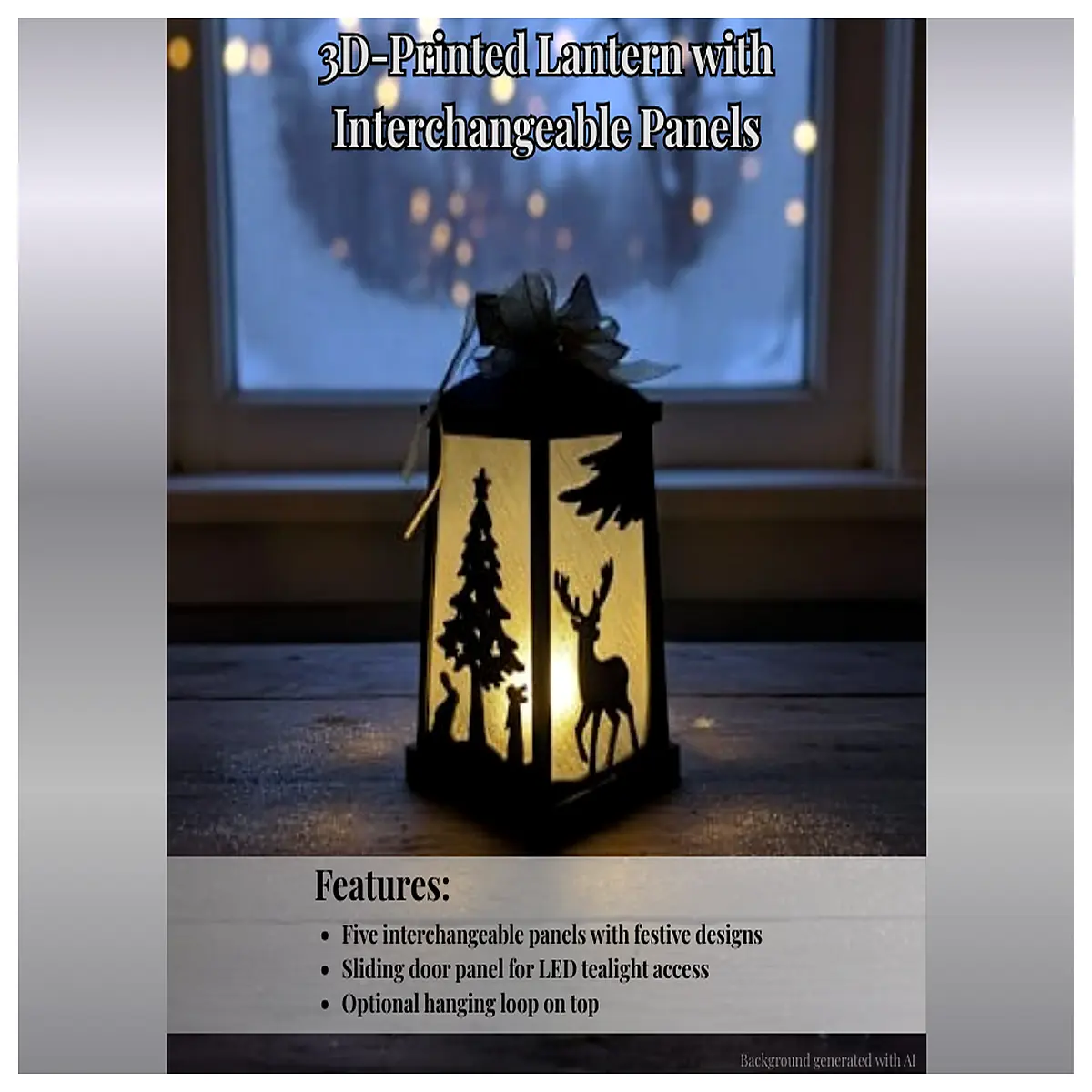 3D Printed Replaceable Panel Creative Home Lighting Decor Accessories 3D Printed Parts