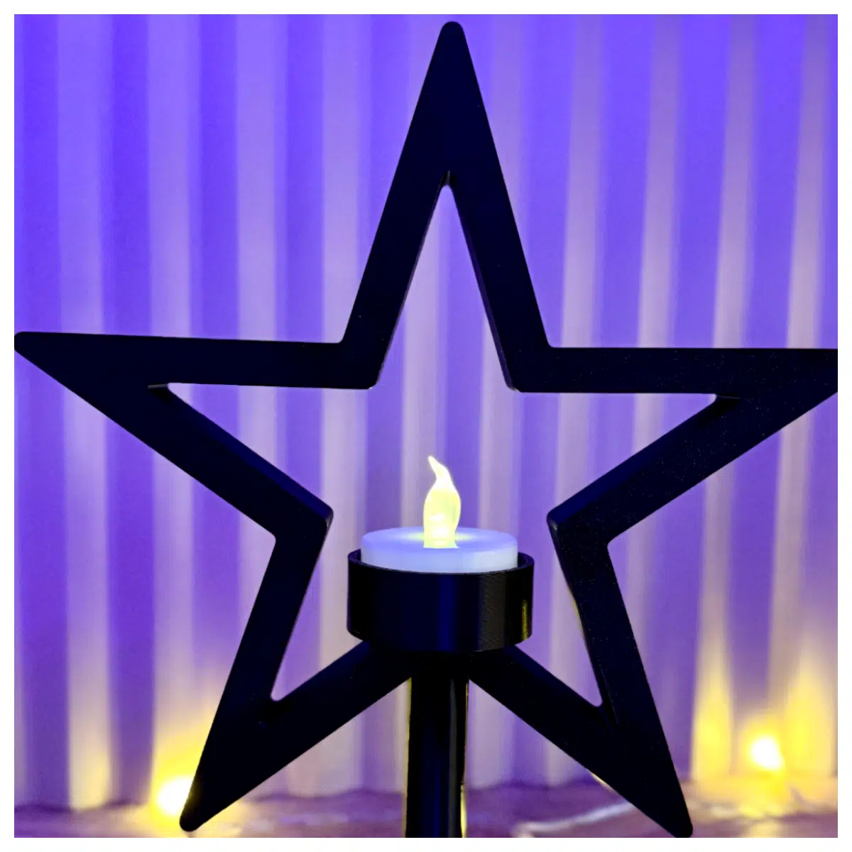 Star Candle Holder Display Stand Festive Decoration Candle Support Accessory Party Supplies Creative Home Decor