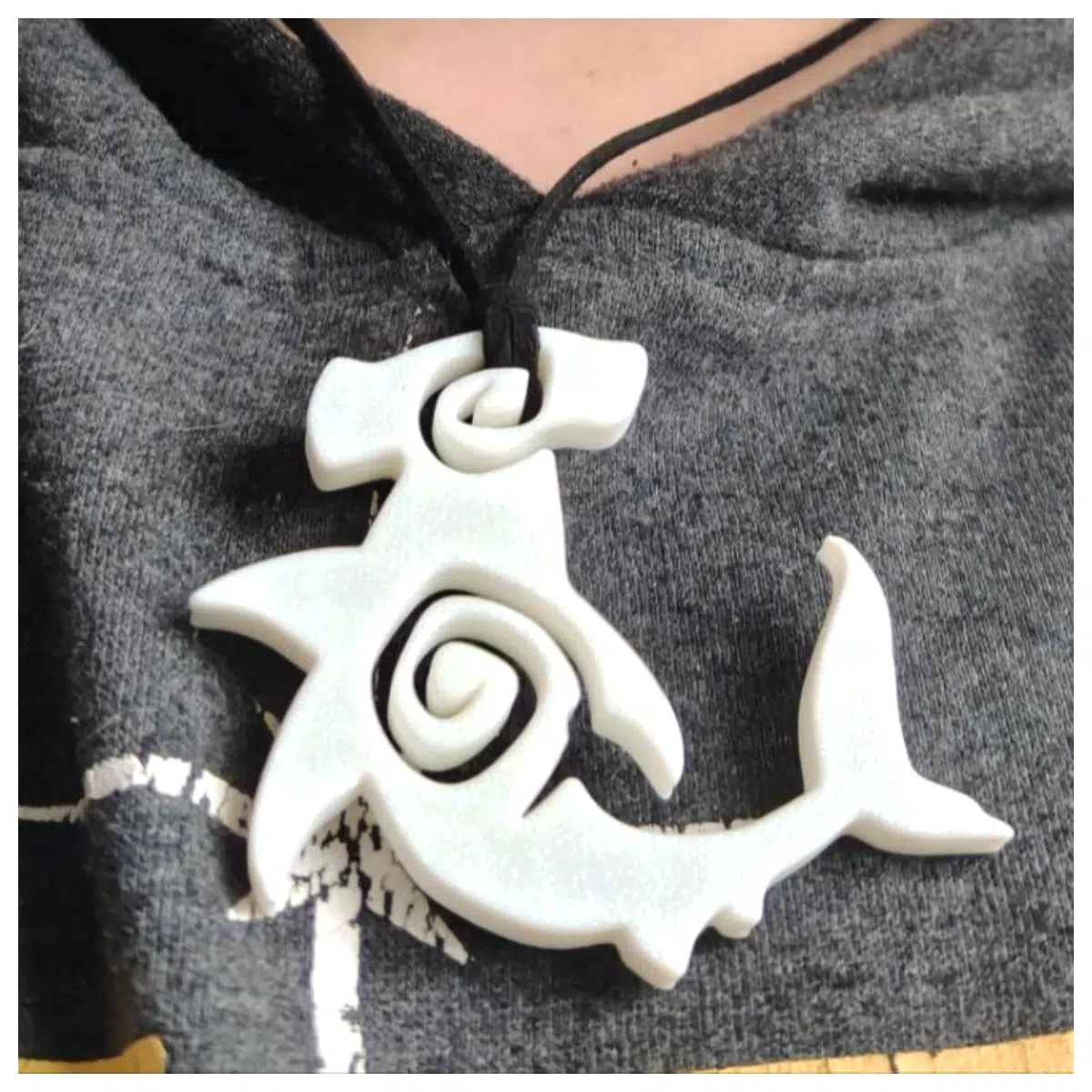 minimalist shark necklace silver gold pendant dainty chain jewelry her