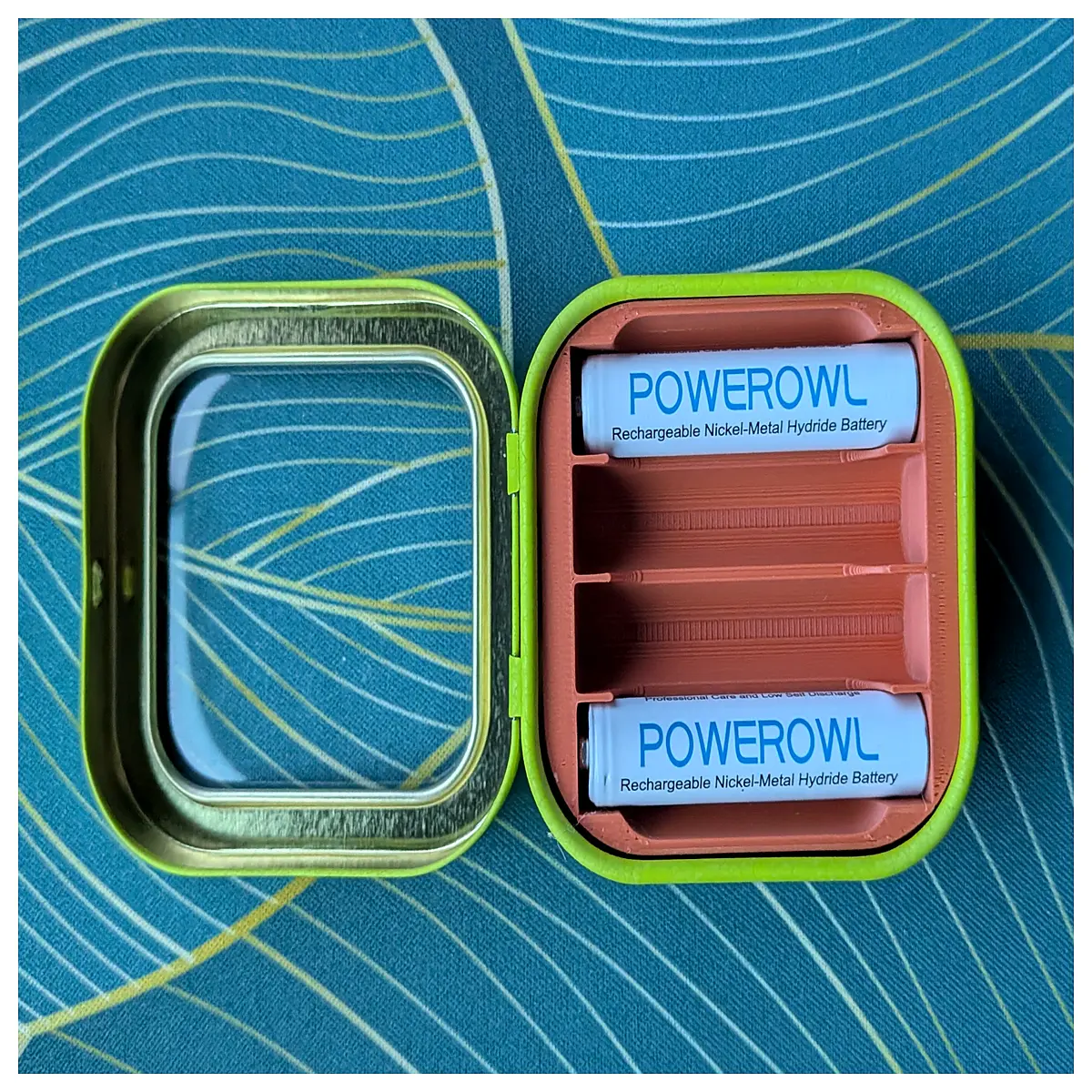 Peppermint Candy Tin Inner Lining AAA Battery Case Protective Sleeve Battery Holder Accessories