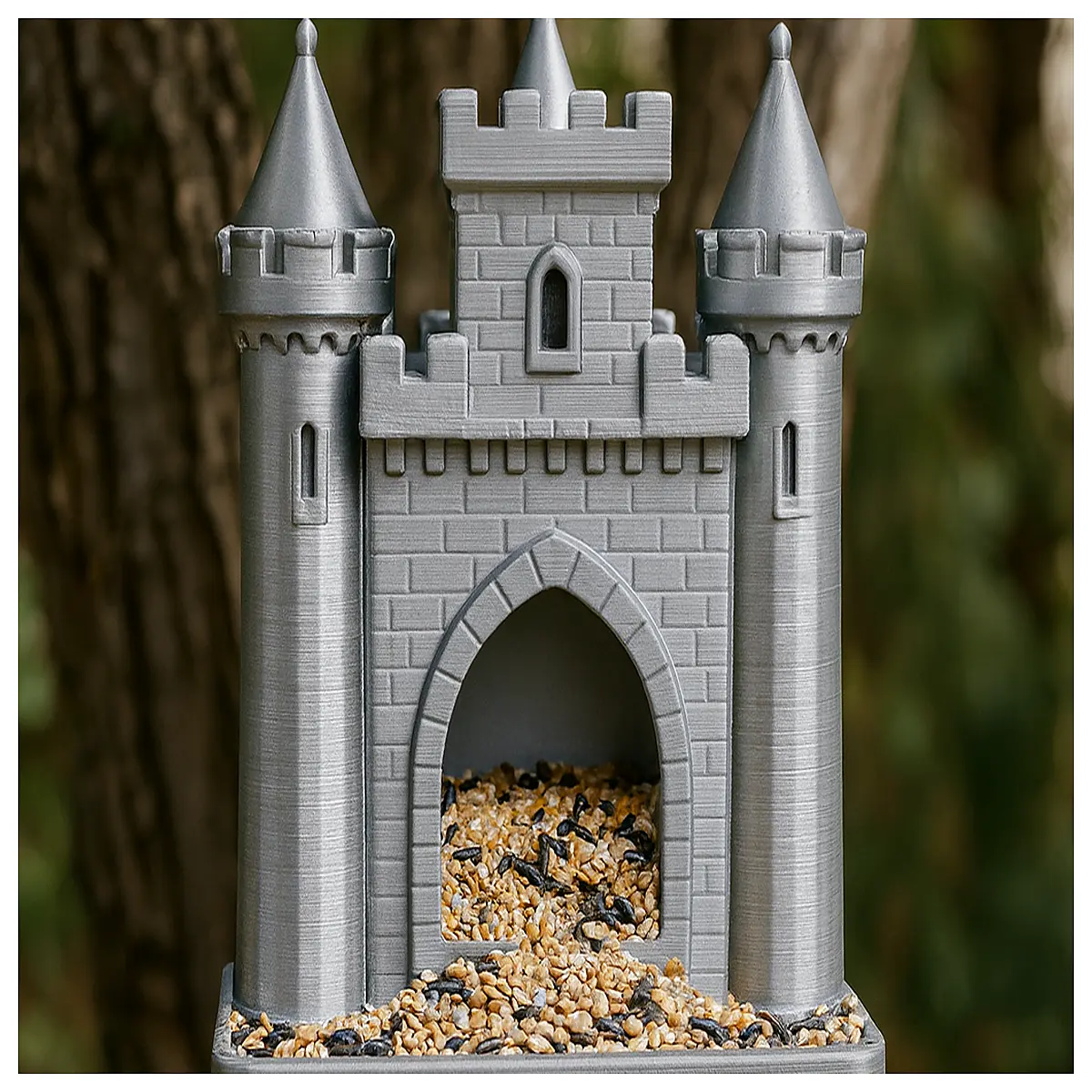 castle bird feeder outdoor hanging wild bird seed station garden wildlife attractor