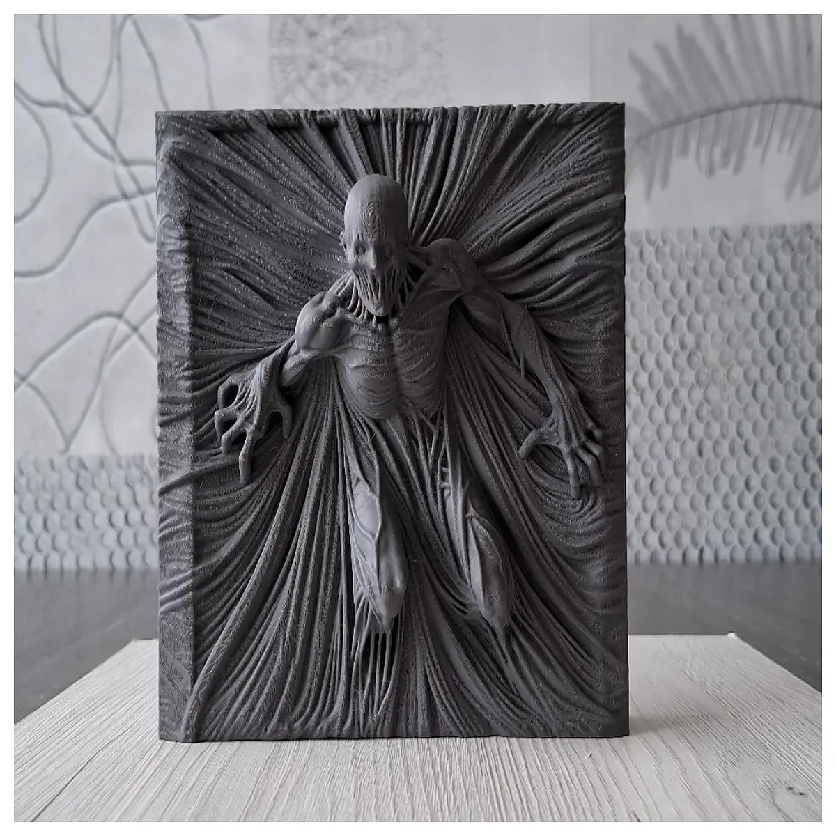 emergence 3 relief sculpture art print canvas wall decor modern abstract textured painting for living room