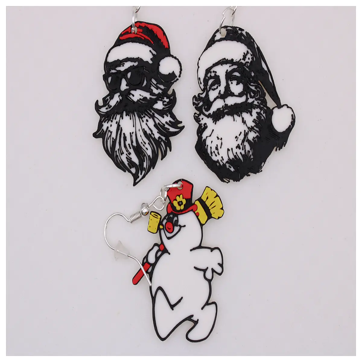 Christmas Elf Earrings Santa Claus Snowman Decoration Kids Festive Accessories Christmas Gift Holiday Earings