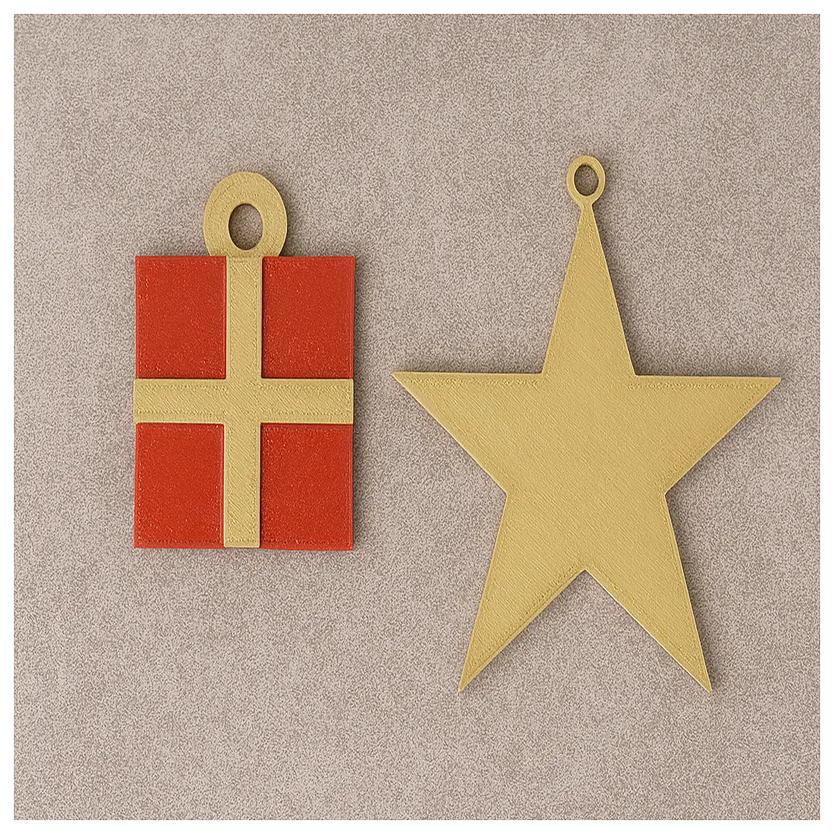 christmas tree ornaments gold star and gift box hanging decorations for holiday party xmas tree baubles