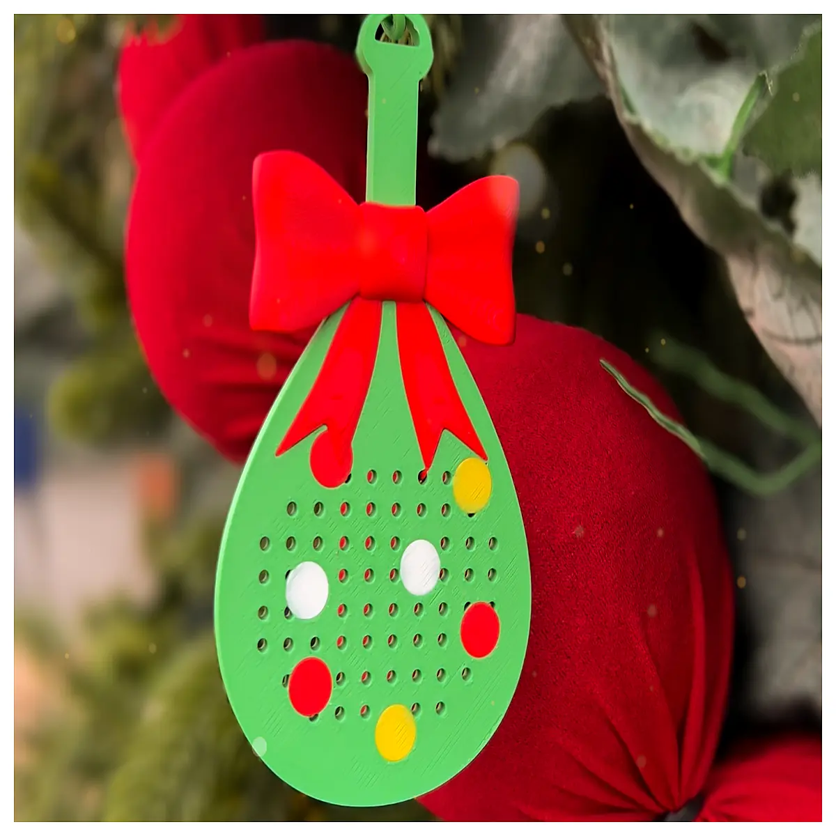 Padel Racket Christmas Ornament Tennis Racket Decoration for Xmas Tree Festive Gift Retro Decor Holiday Ornament